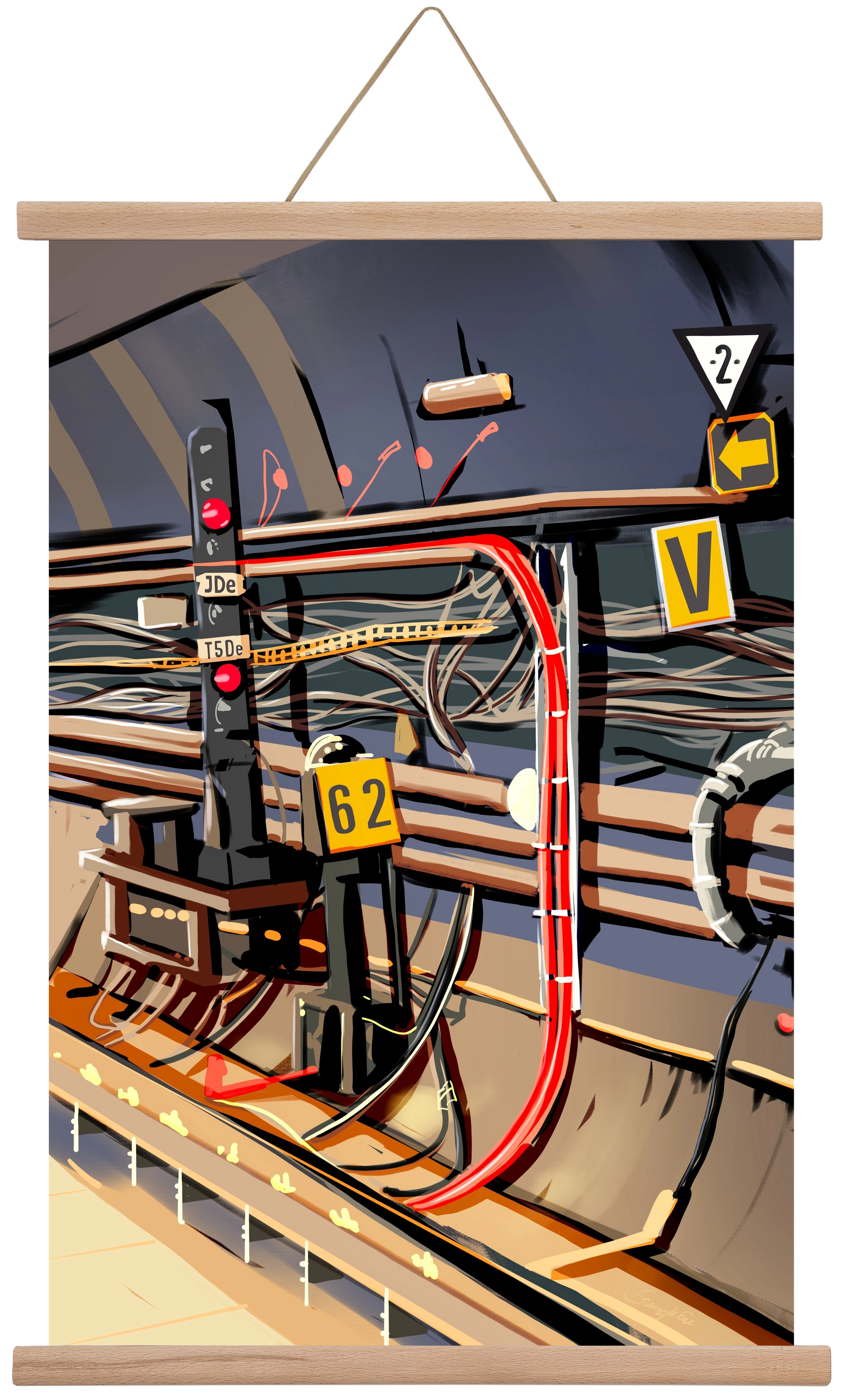 Metro, 40x60 cm (40x60 cm), Tölgy akasztó