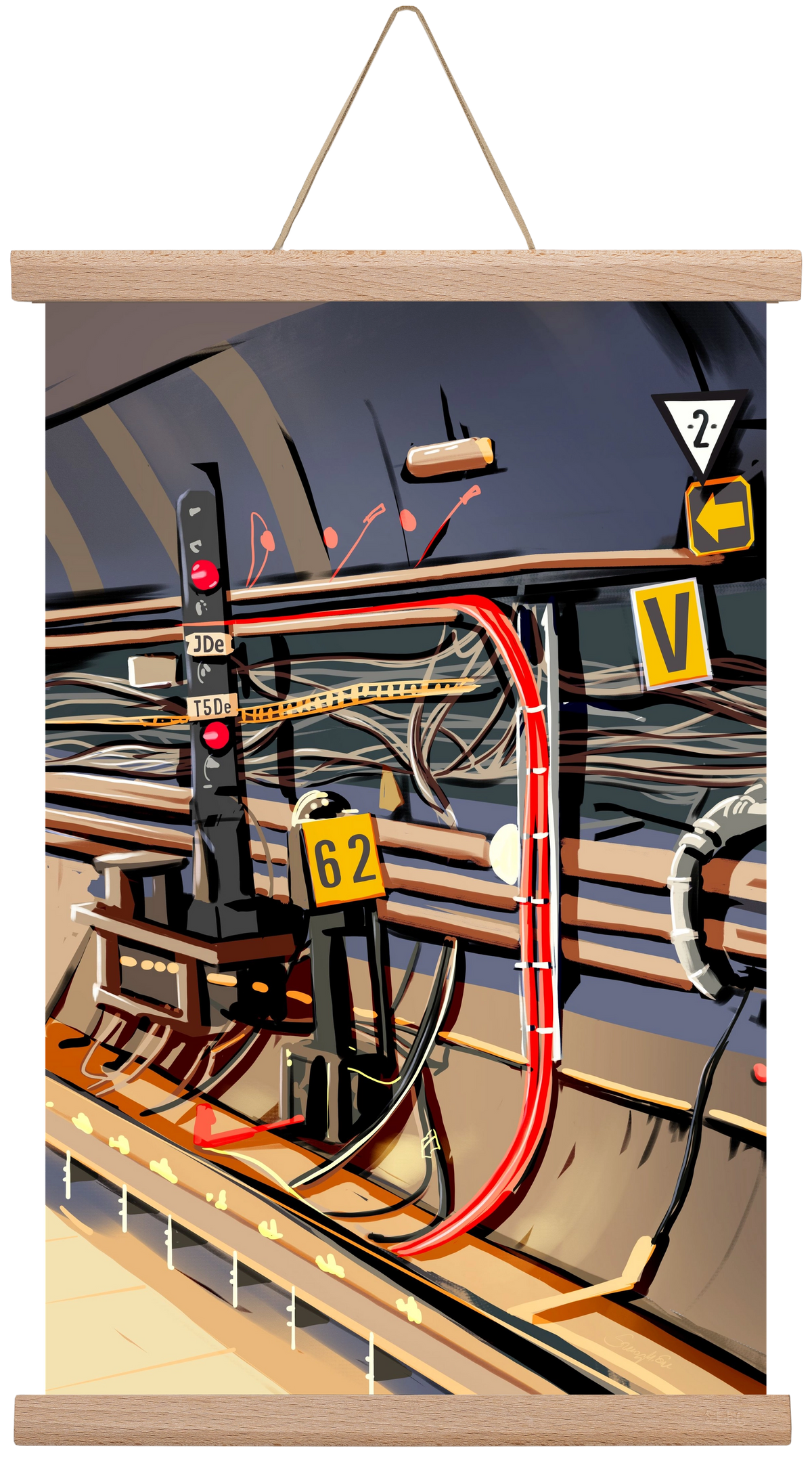 Metro, 30x45 cm (30x45 cm), Tölgy akasztó