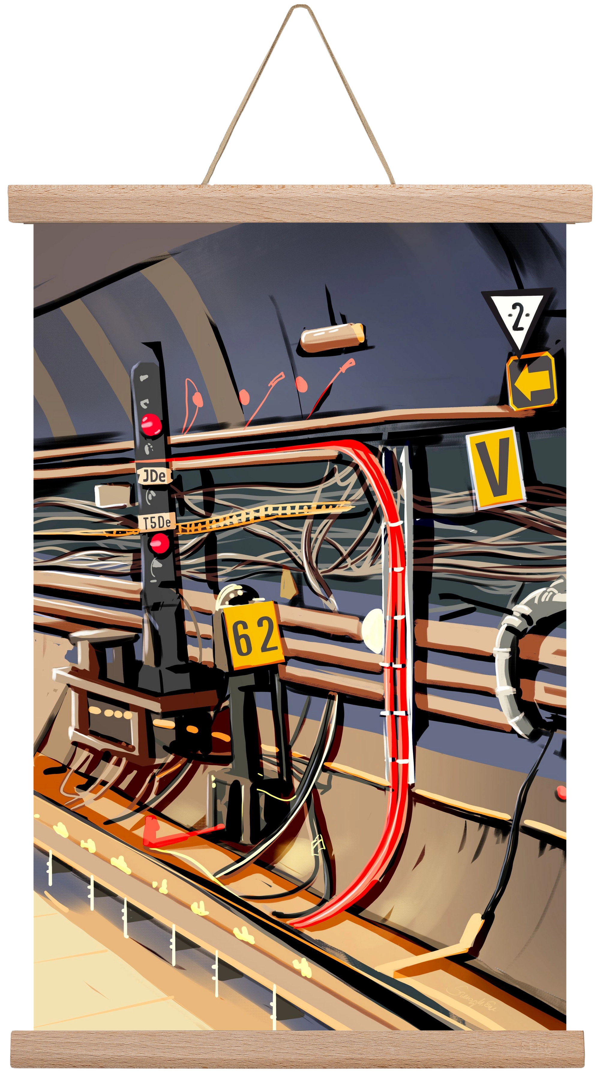 Metro, 30x45 cm (30x45 cm), Tölgy akasztó