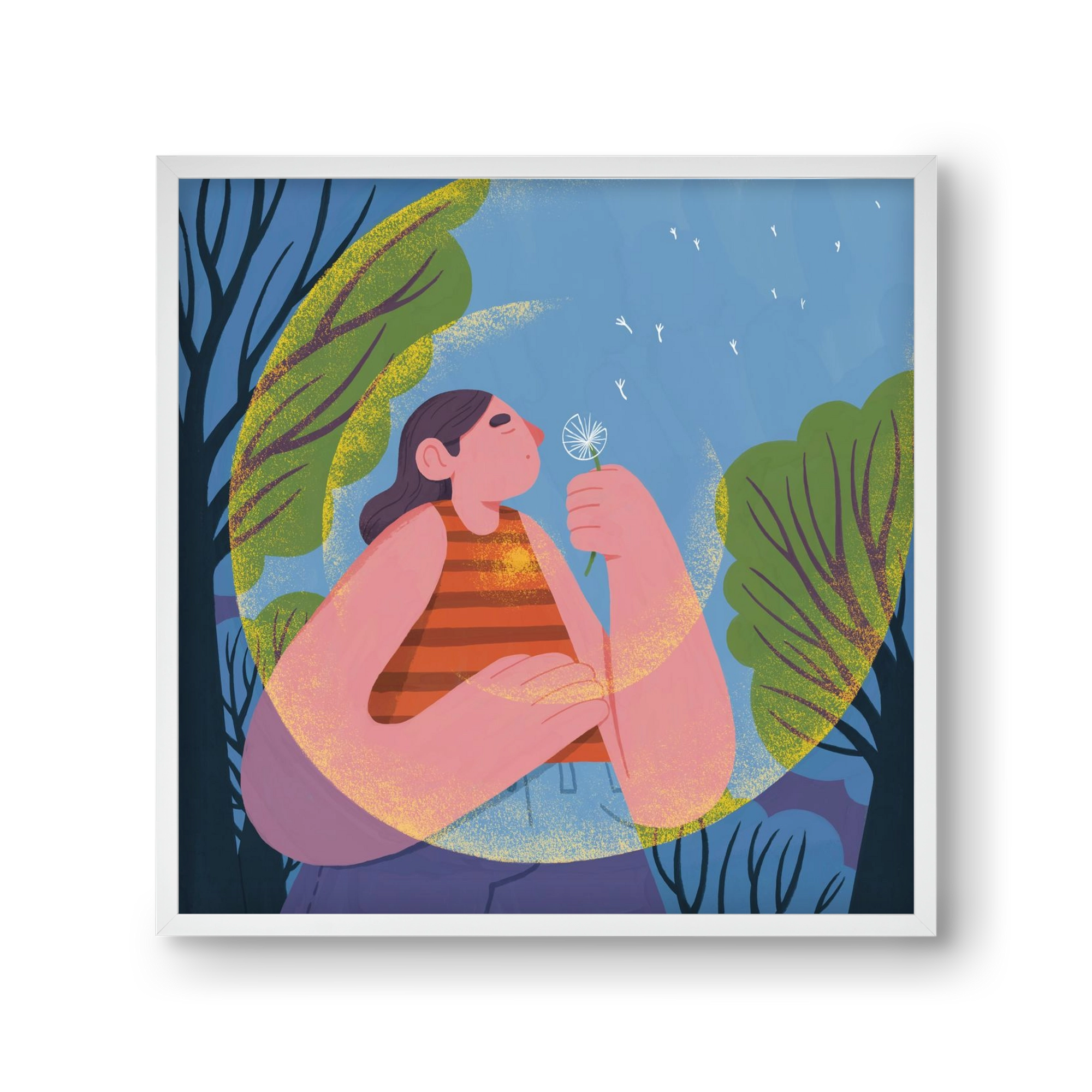 Free your mind, 30x30 cm (30x30 cm), Fehér keret