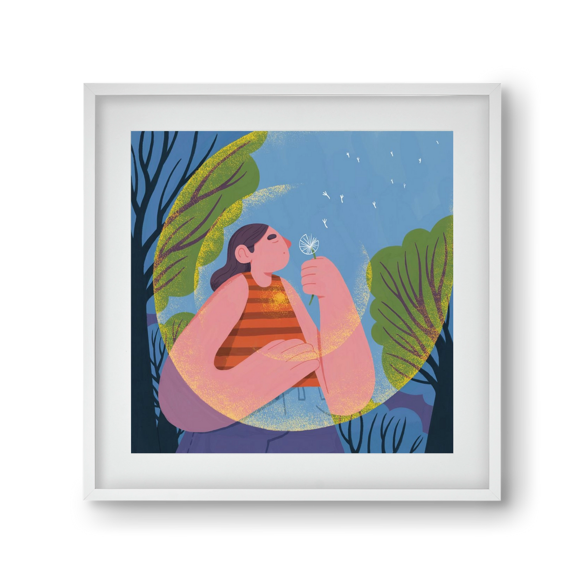 Free your mind, 30x30 cm (20x20 cm), Fehér keret, paszpartuval