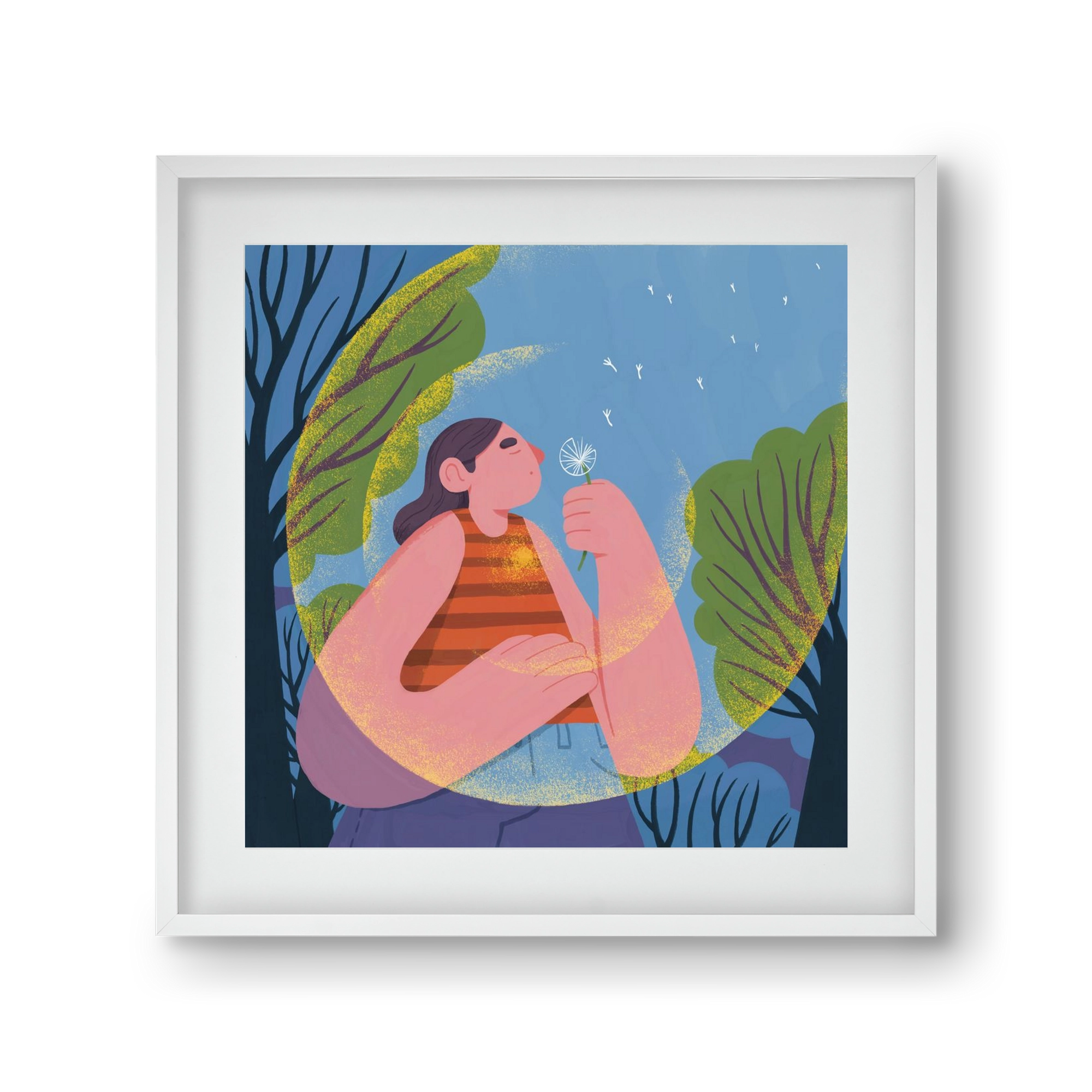 Free your mind, 30x30 cm (20x20 cm), Fehér keret, paszpartuval