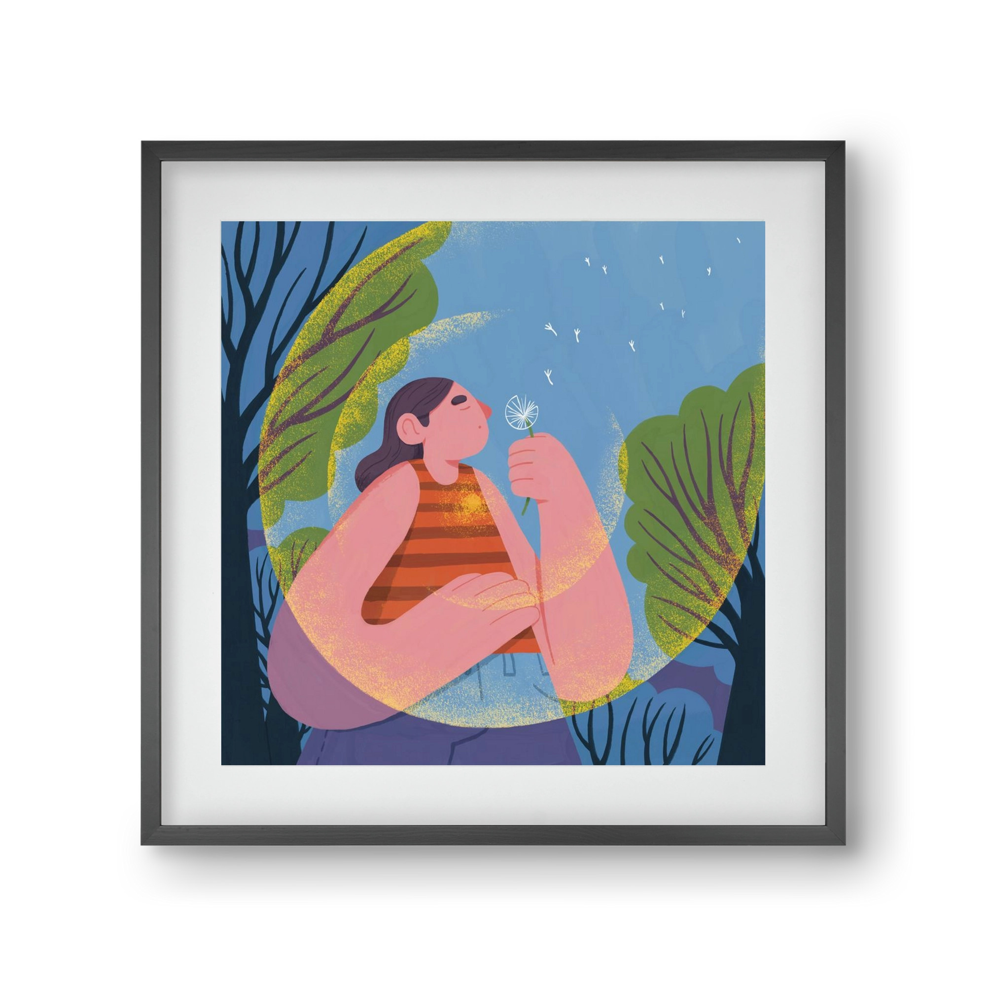 Free your mind, 30x30 cm (20x20 cm), Fekete keret, paszpartuval