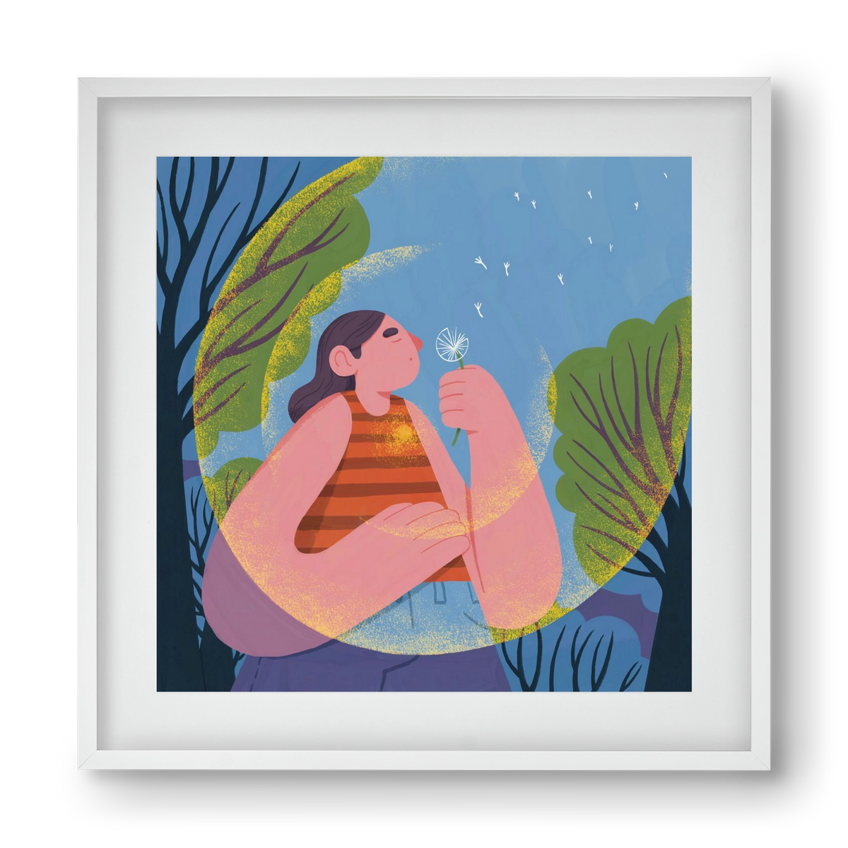 Free your mind, 40x40 cm (30x30 cm), Fehér keret, paszpartuval