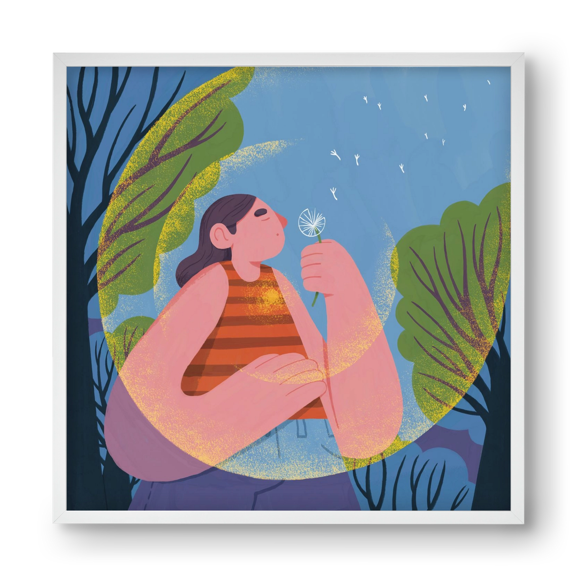 Free your mind, 40x40 cm (40x40 cm), Fehér keret