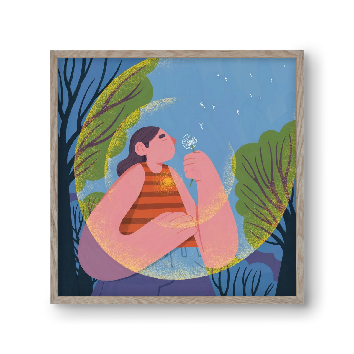 Free your mind, 30x30 cm (30x30 cm), Tölgy keret