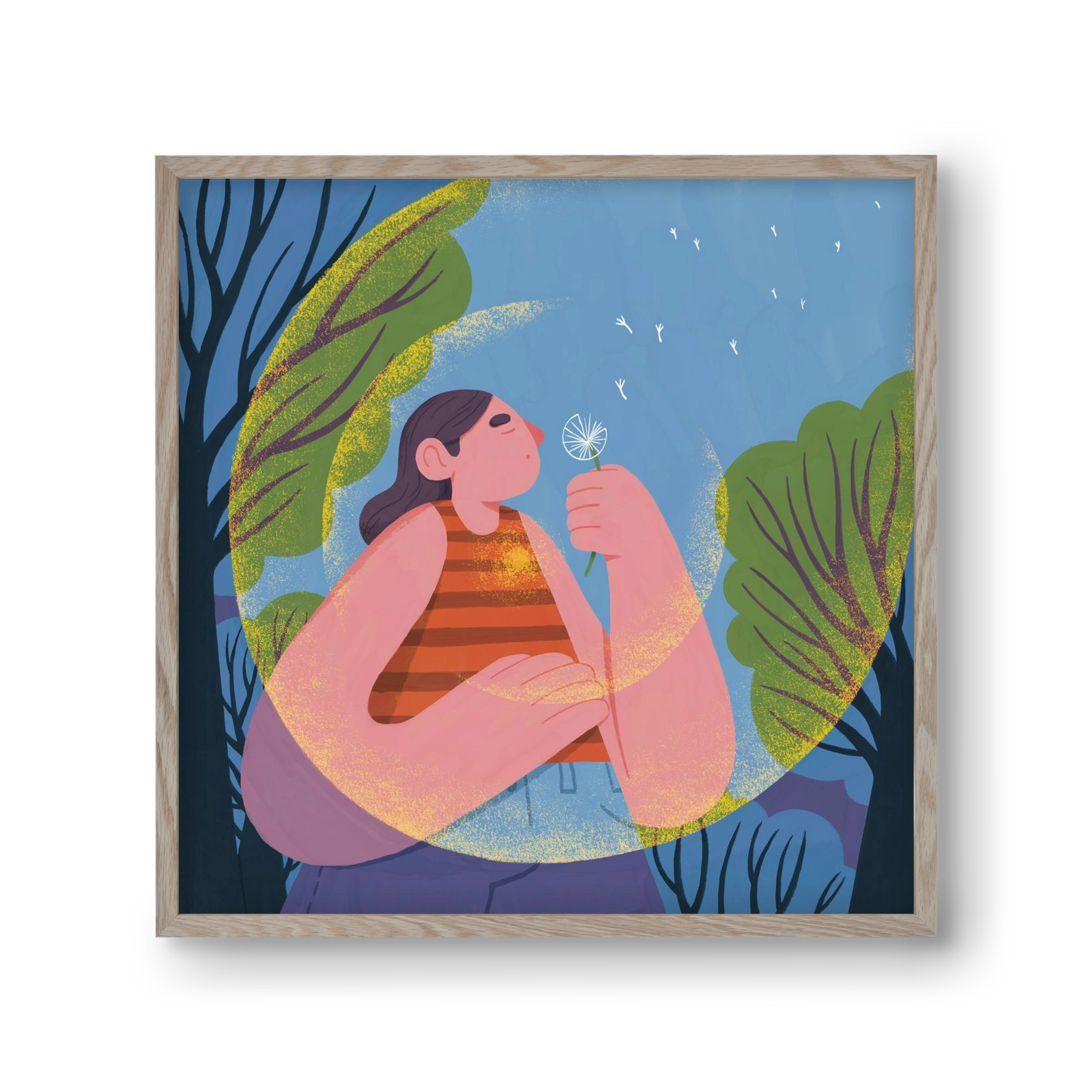 Free your mind, 30x30 cm (30x30 cm), Tölgy keret