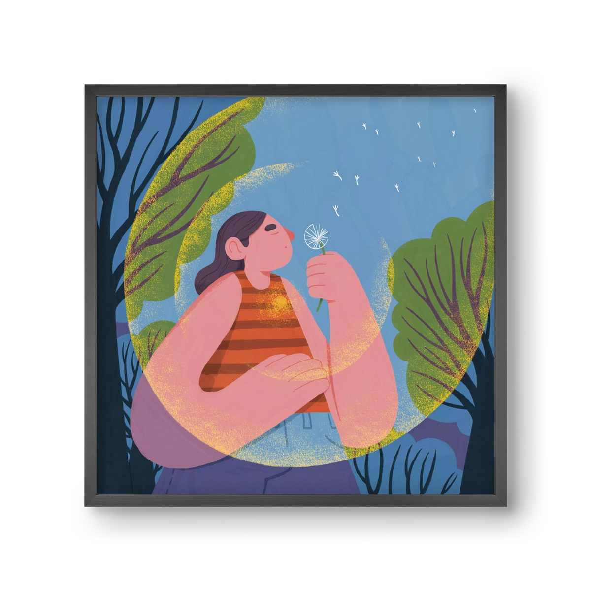 Free your mind, 30x30 cm (30x30 cm), Fekete keret