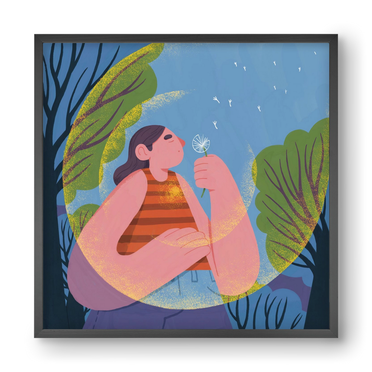 Free your mind, 40x40 cm (40x40 cm), Fekete keret