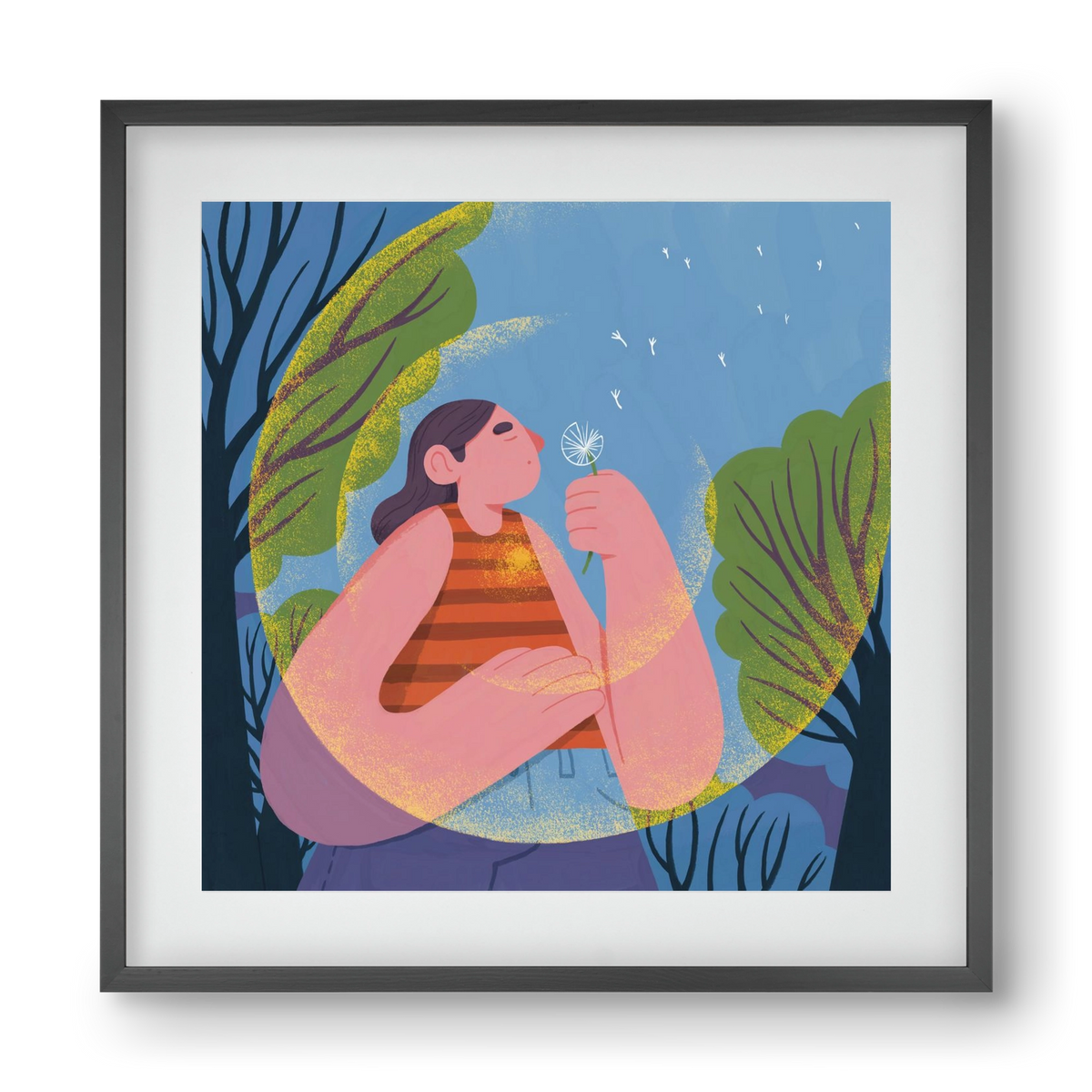 Free your mind, 40x40 cm (30x30 cm), Fekete keret, paszpartuval