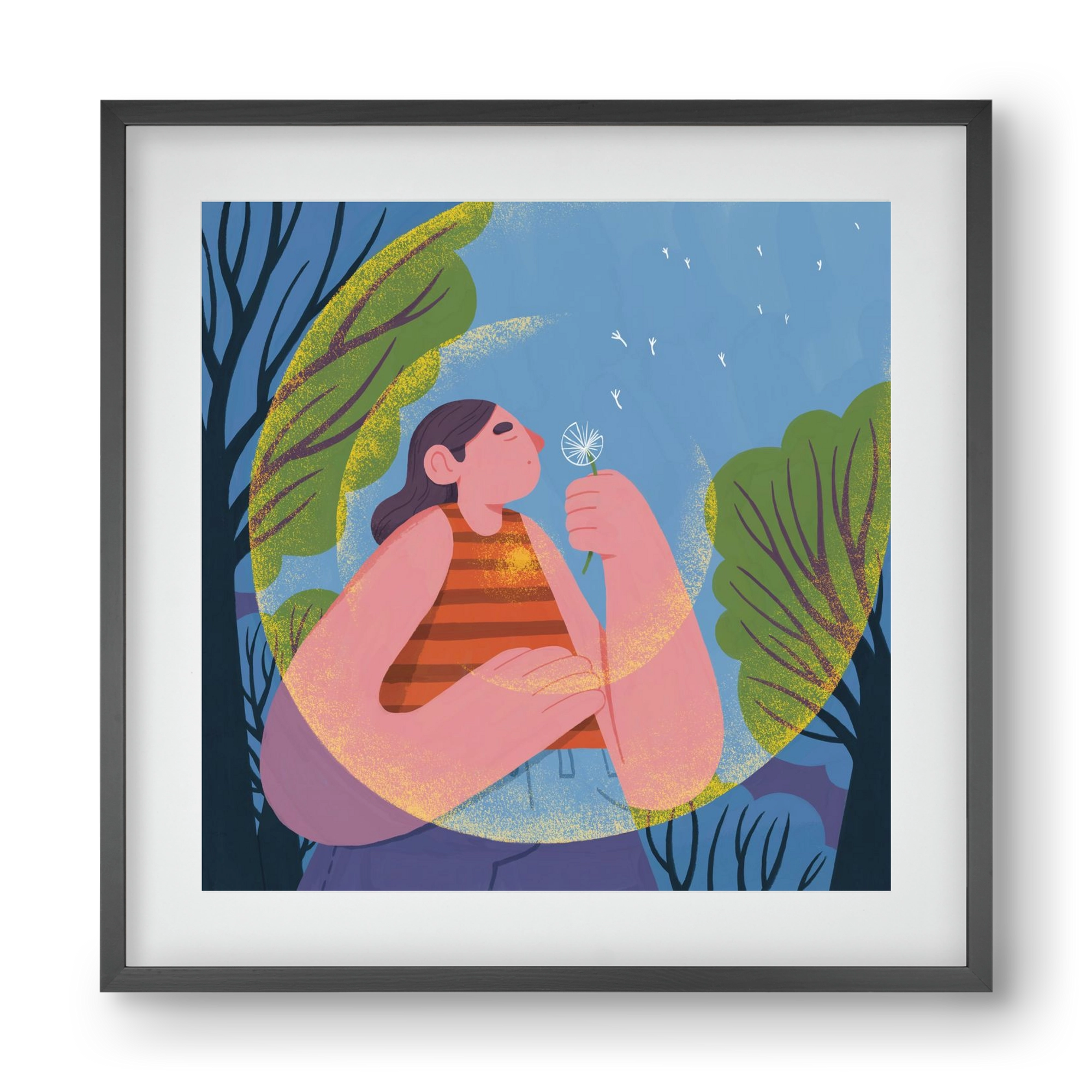 Free your mind, 40x40 cm (30x30 cm), Fekete keret, paszpartuval