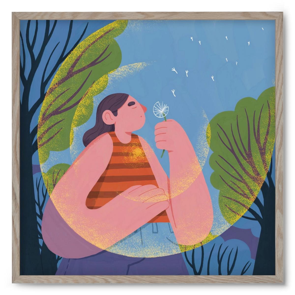 Free your mind, 50x50 cm (50x50 cm), Tölgy keret