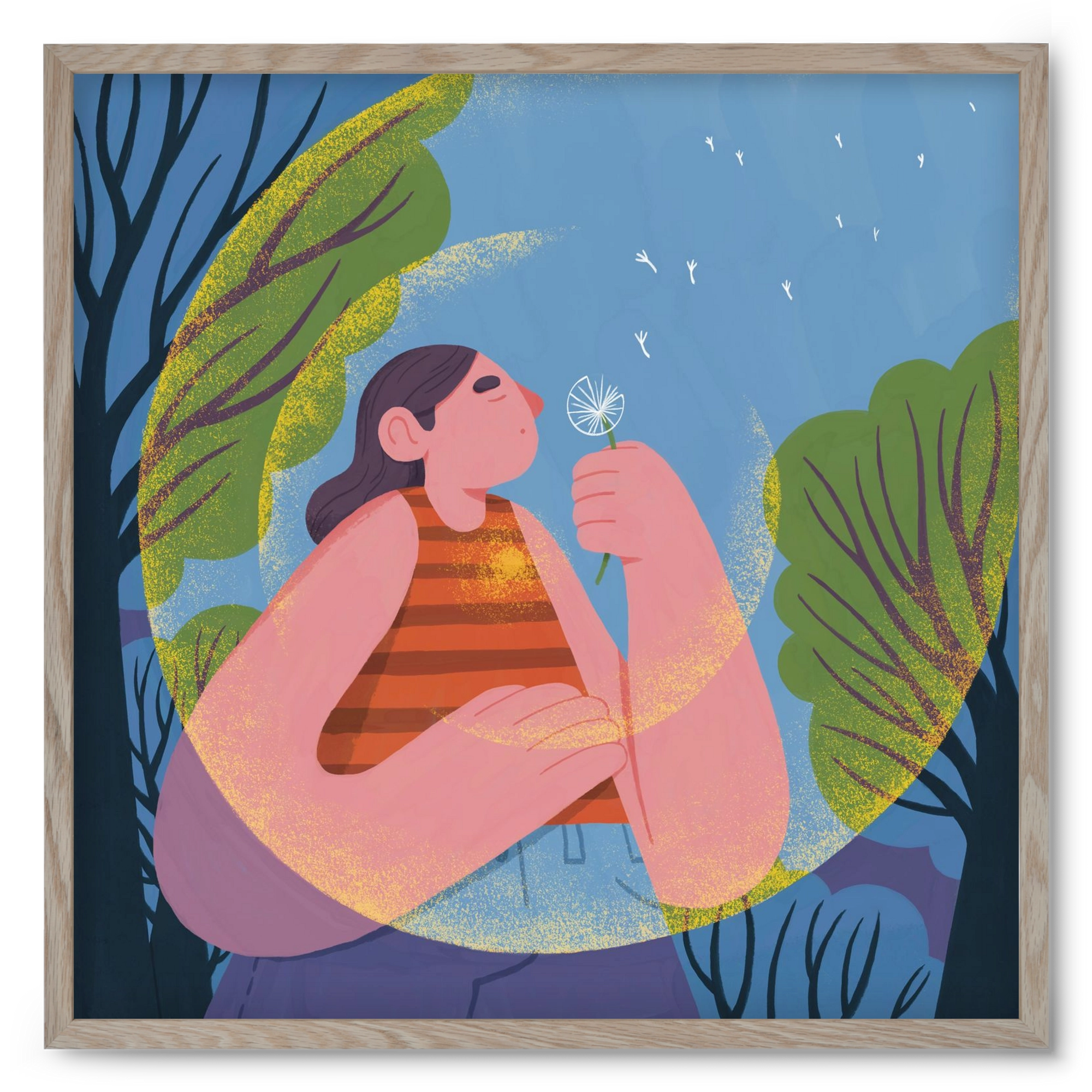 Free your mind, 50x50 cm (50x50 cm), Tölgy keret