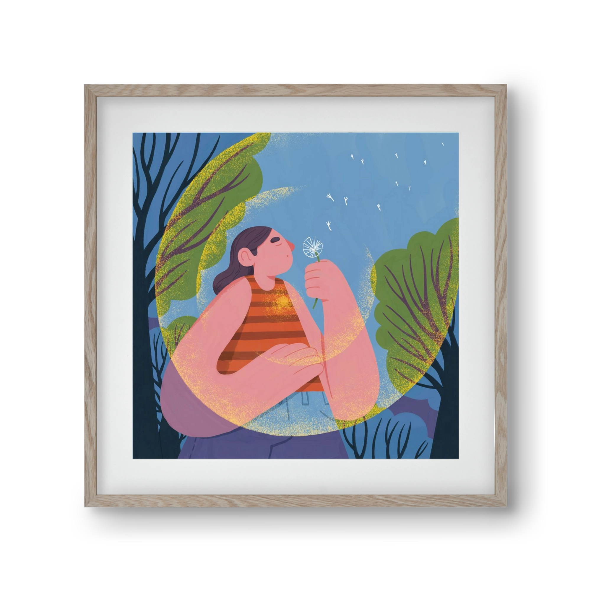 Free your mind, 30x30 cm (20x20 cm), Tölgy keret, paszpartuval