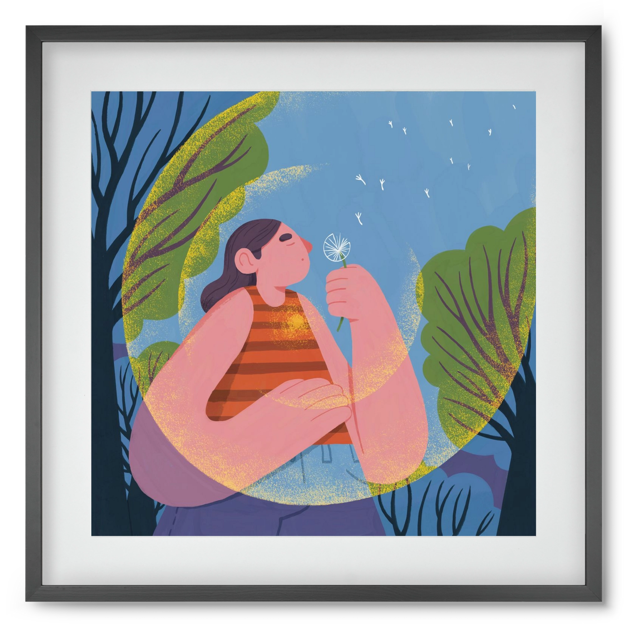 Free your mind, 50x50 cm (40x40 cm), Fekete keret, paszpartuval