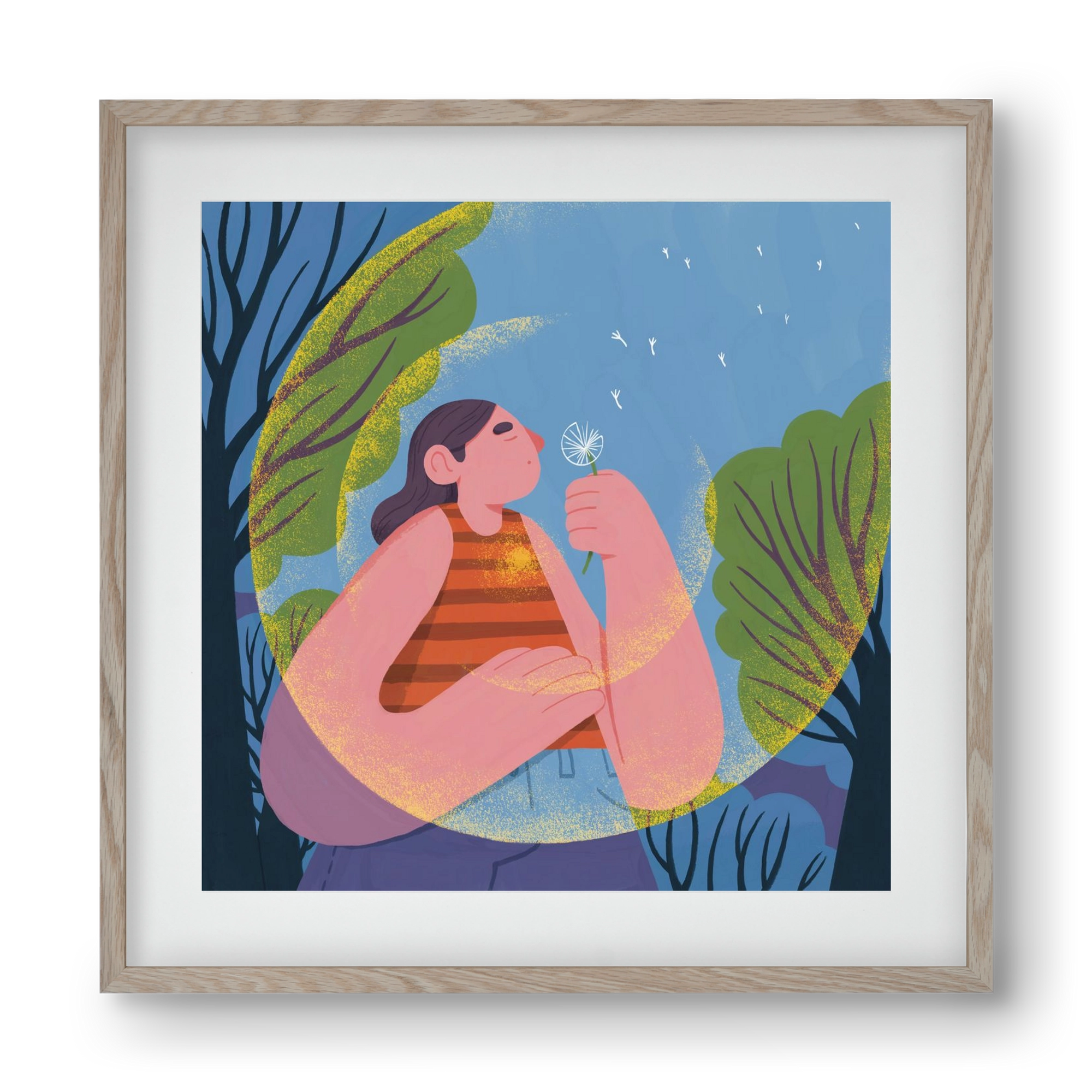 Free your mind, 40x40 cm (30x30 cm), Tölgy keret, paszpartuval