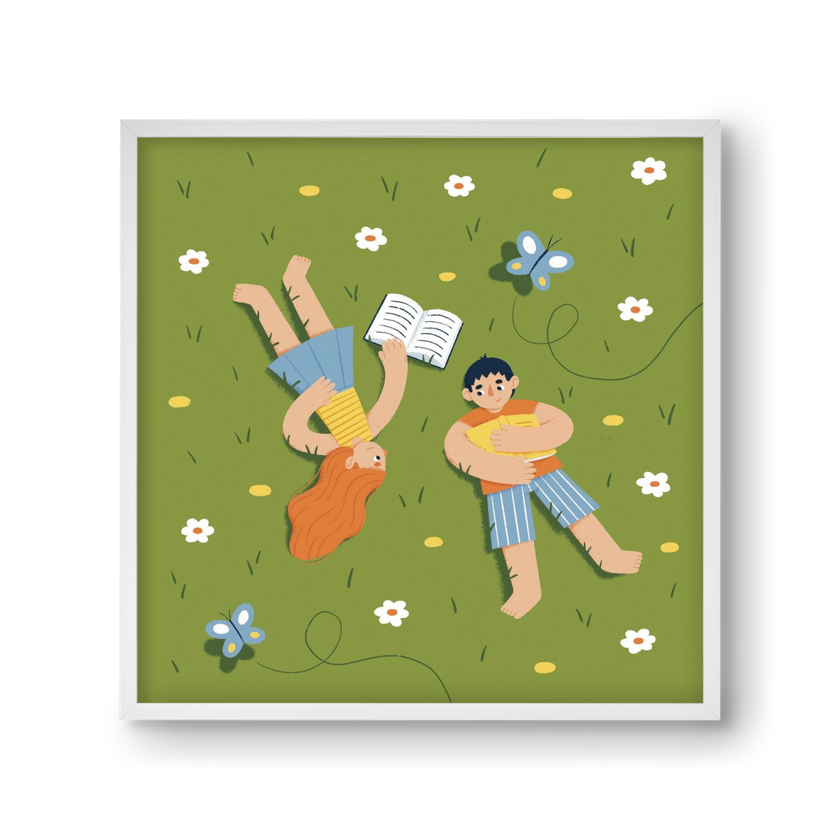 Nyári szünet, 30x30 cm (30x30 cm), Fehér keret