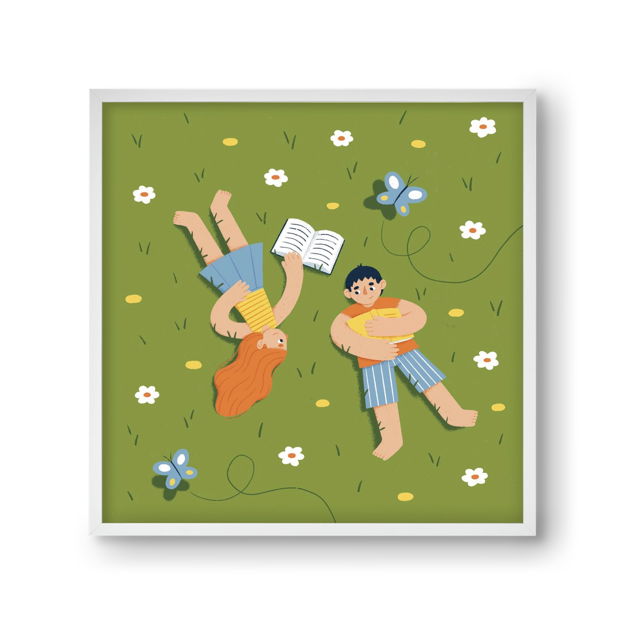 Nyári szünet, 30x30 cm (30x30 cm), Fehér keret