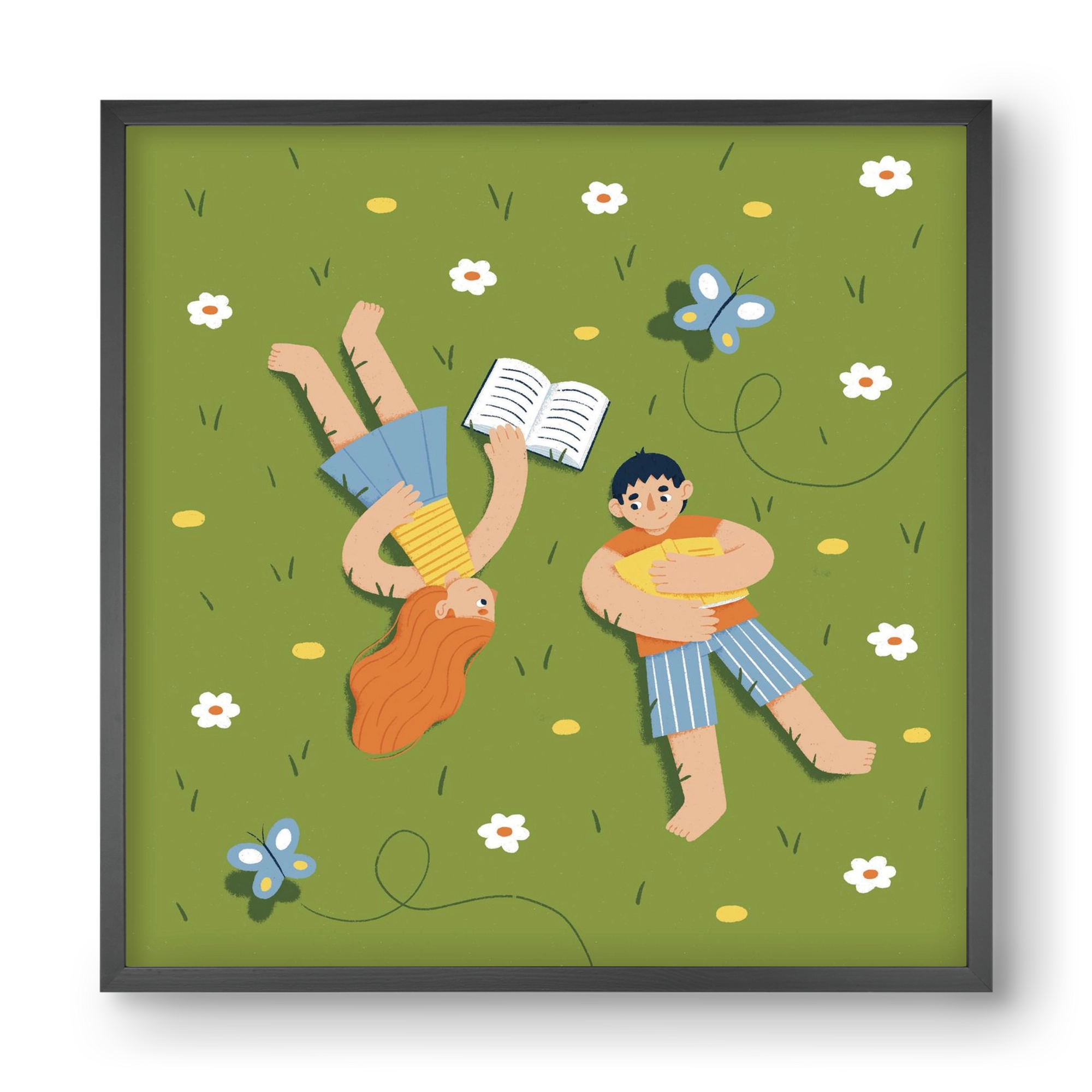 Nyári szünet, 40x40 cm (40x40 cm), Fekete keret