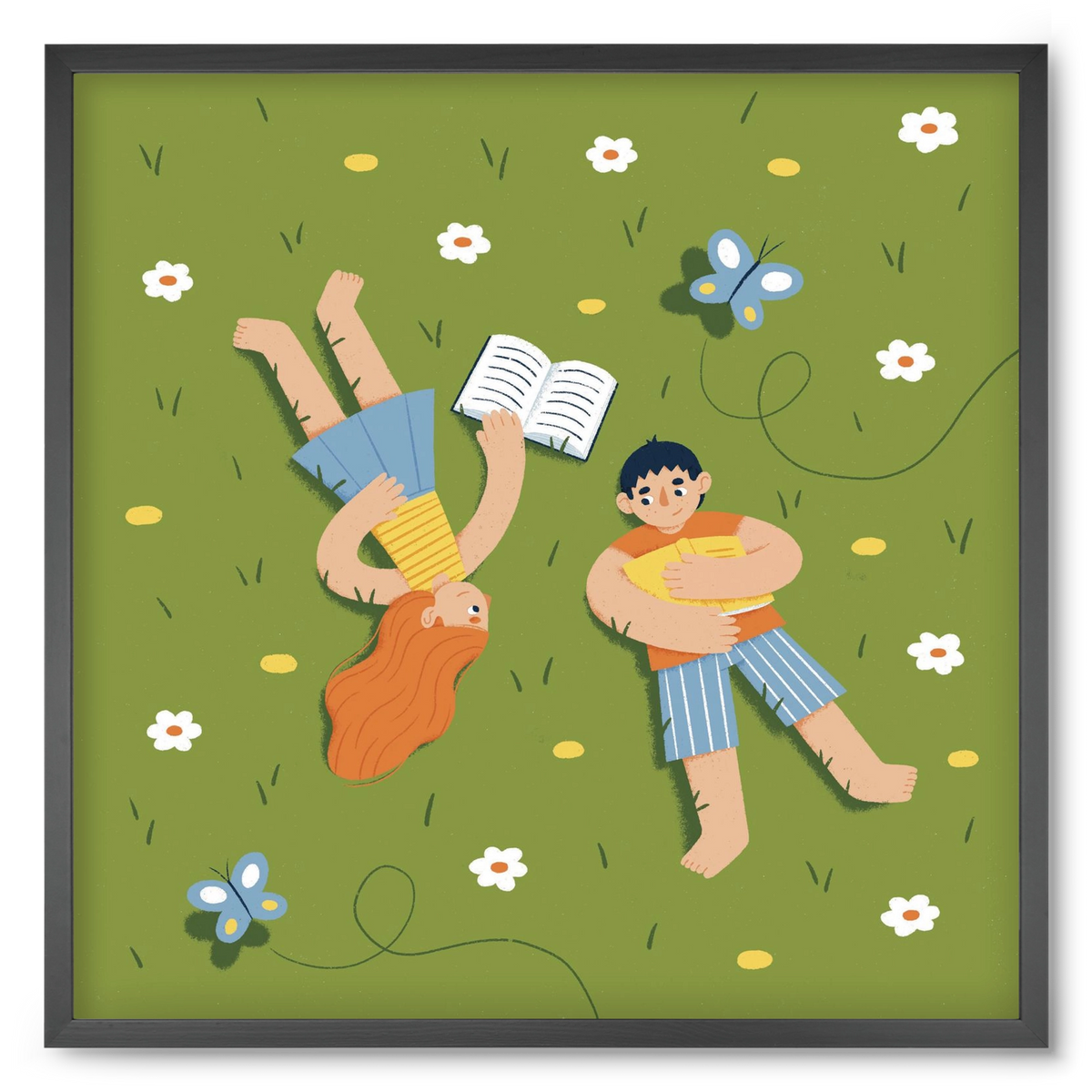 Nyári szünet, 50x50 cm (50x50 cm), Fekete keret