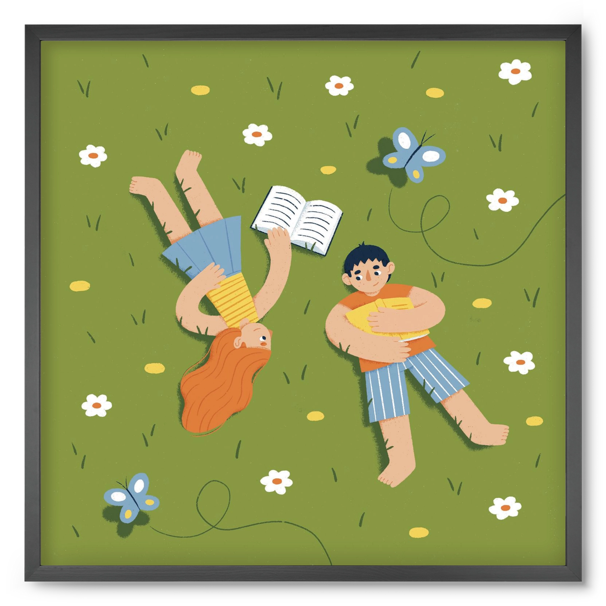 Nyári szünet, 50x50 cm (50x50 cm), Fekete keret