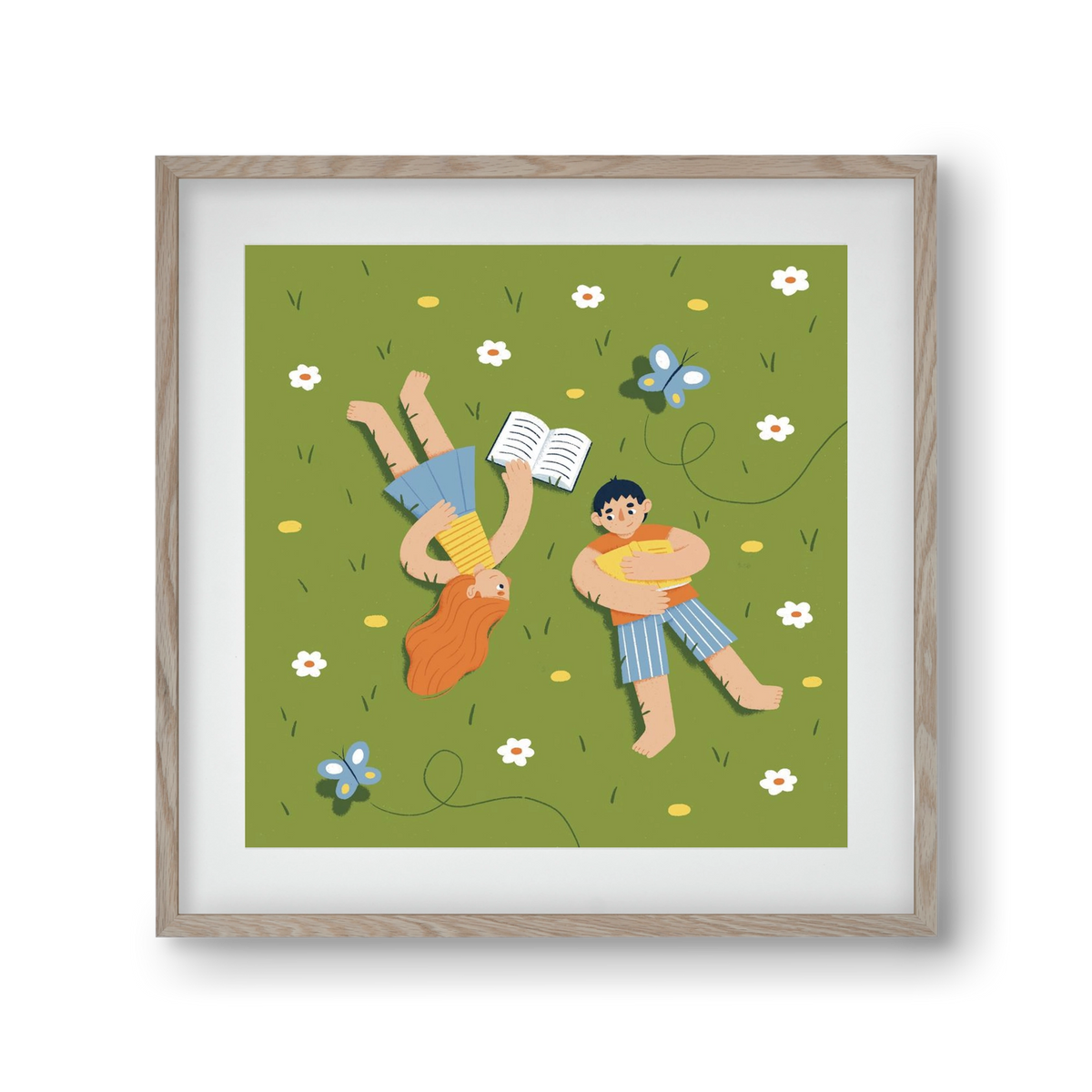 Nyári szünet, 30x30 cm (20x20 cm), Tölgy keret, paszpartuval