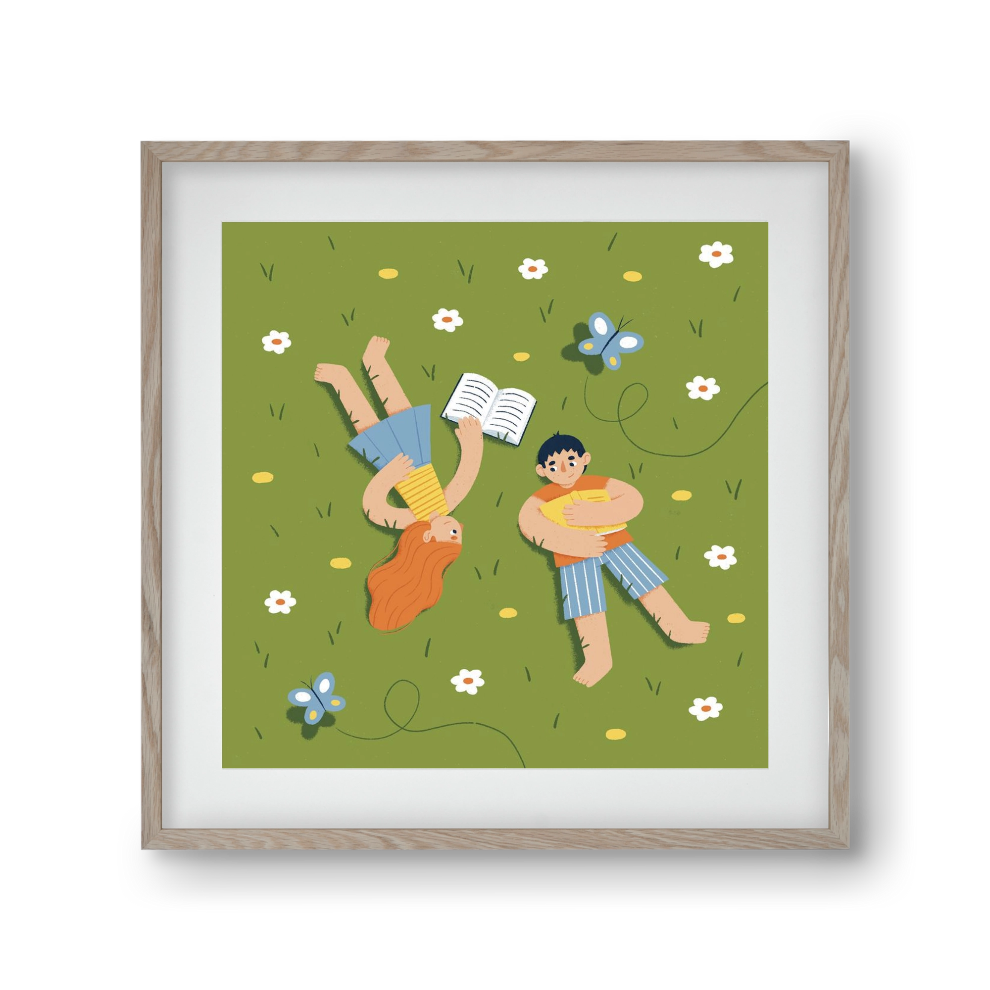 Nyári szünet, 30x30 cm (20x20 cm), Tölgy keret, paszpartuval