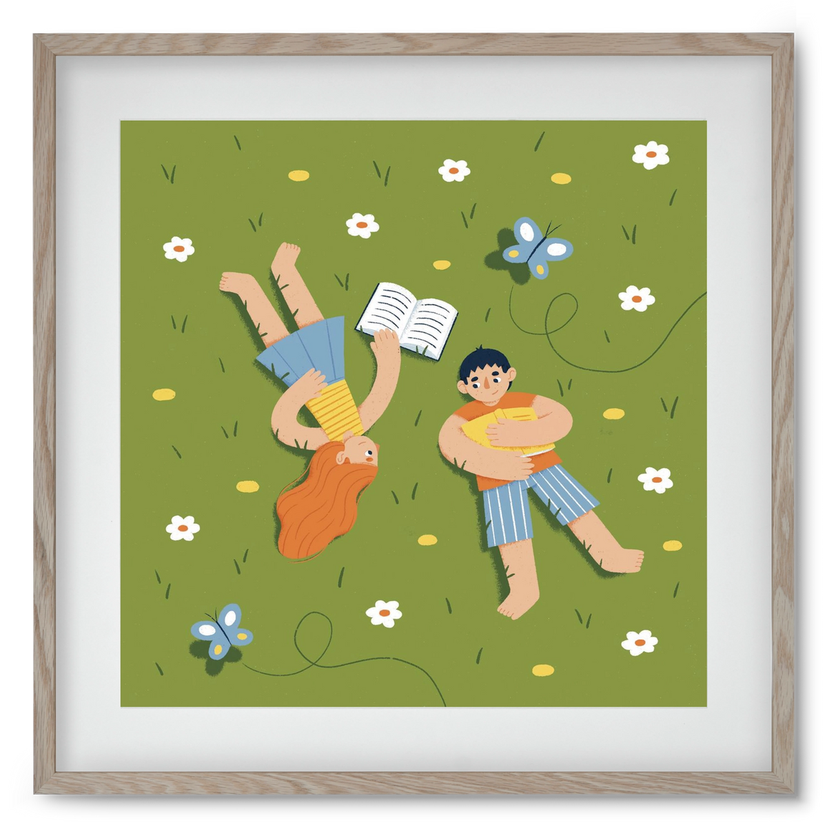 Nyári szünet, 50x50 cm (40x40 cm), Tölgy keret, paszpartuval