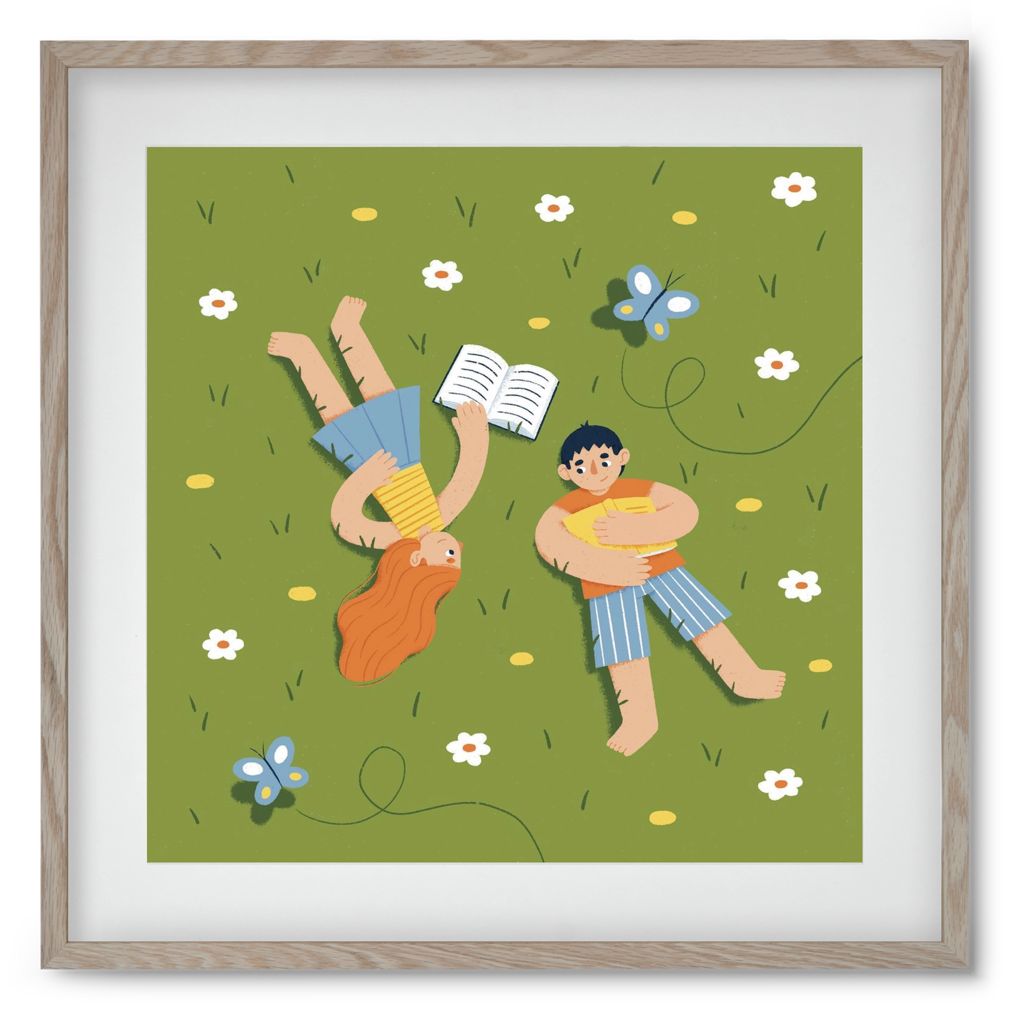 Nyári szünet, 50x50 cm (40x40 cm), Tölgy keret, paszpartuval