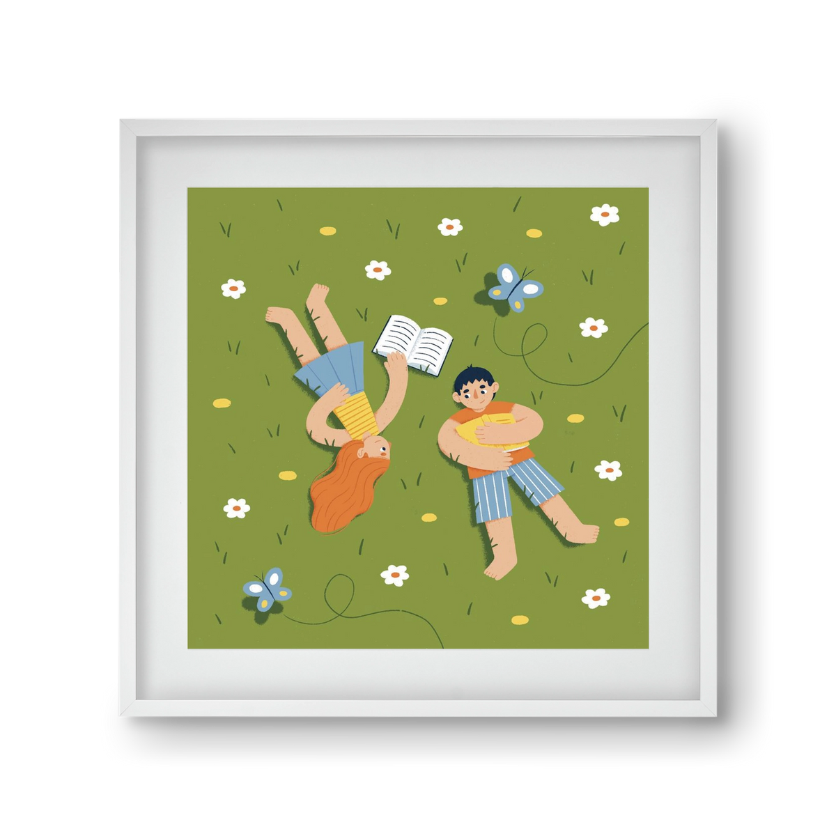 Nyári szünet, 30x30 cm (20x20 cm), Fehér keret, paszpartuval