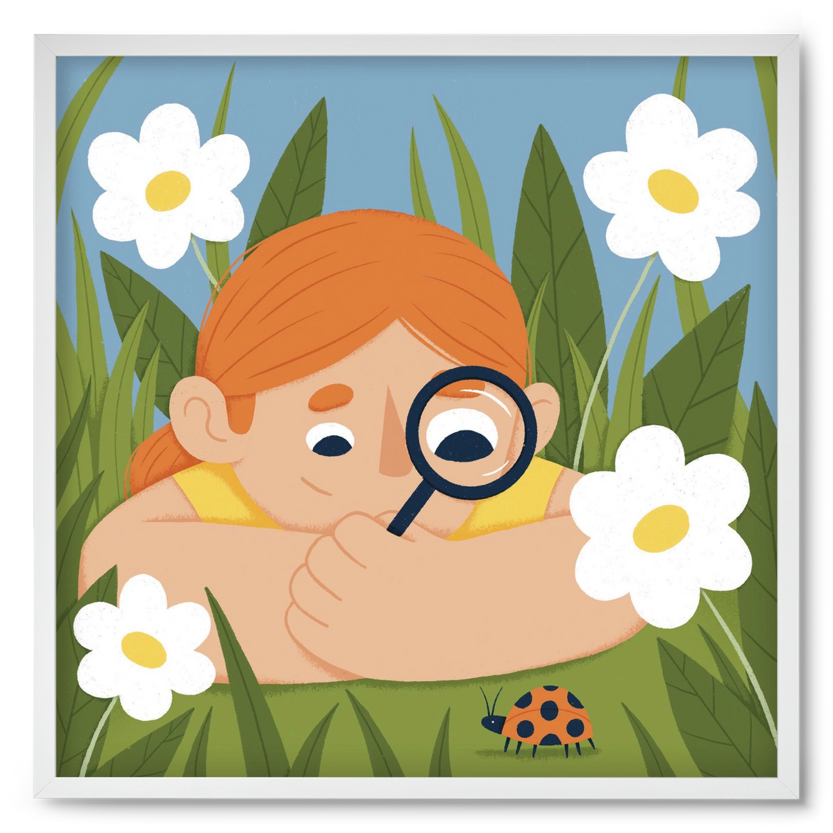 Bogárles, 50x50 cm (50x50 cm), Fehér keret