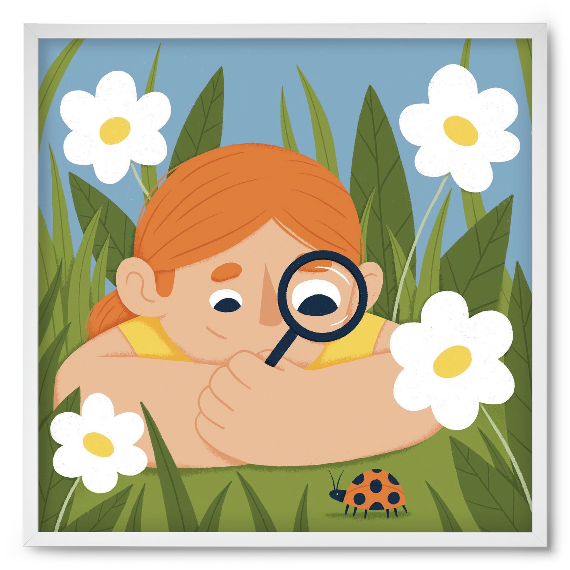 Bogárles, 50x50 cm (50x50 cm), Fehér keret