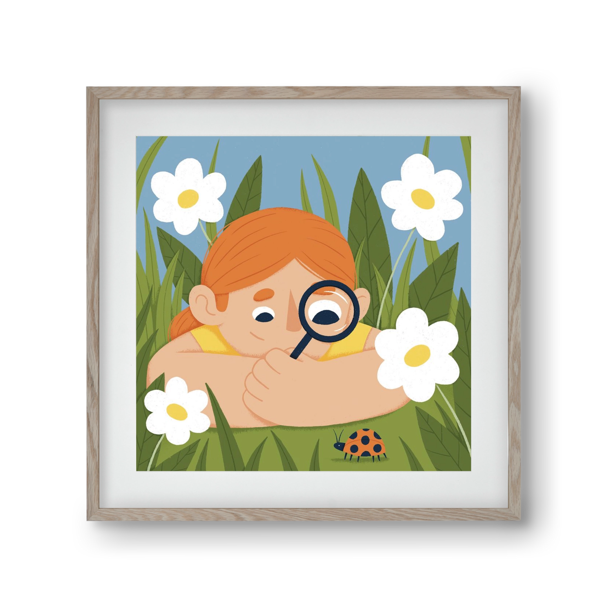 Bogárles, 30x30 cm (20x20 cm), Tölgy keret, paszpartuval