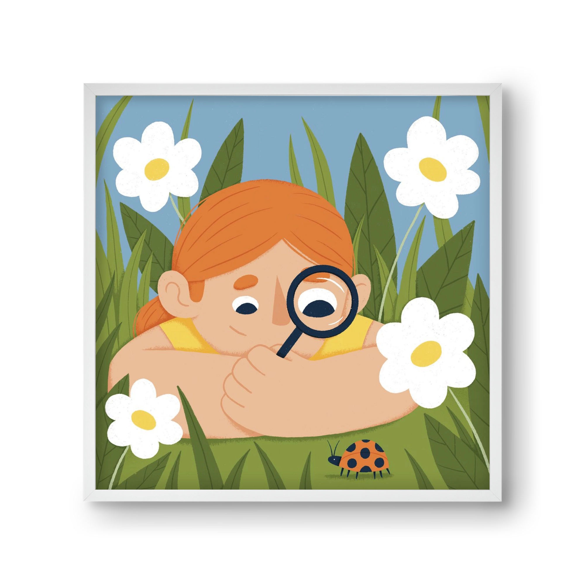 Bogárles, 30x30 cm (30x30 cm), Fehér keret