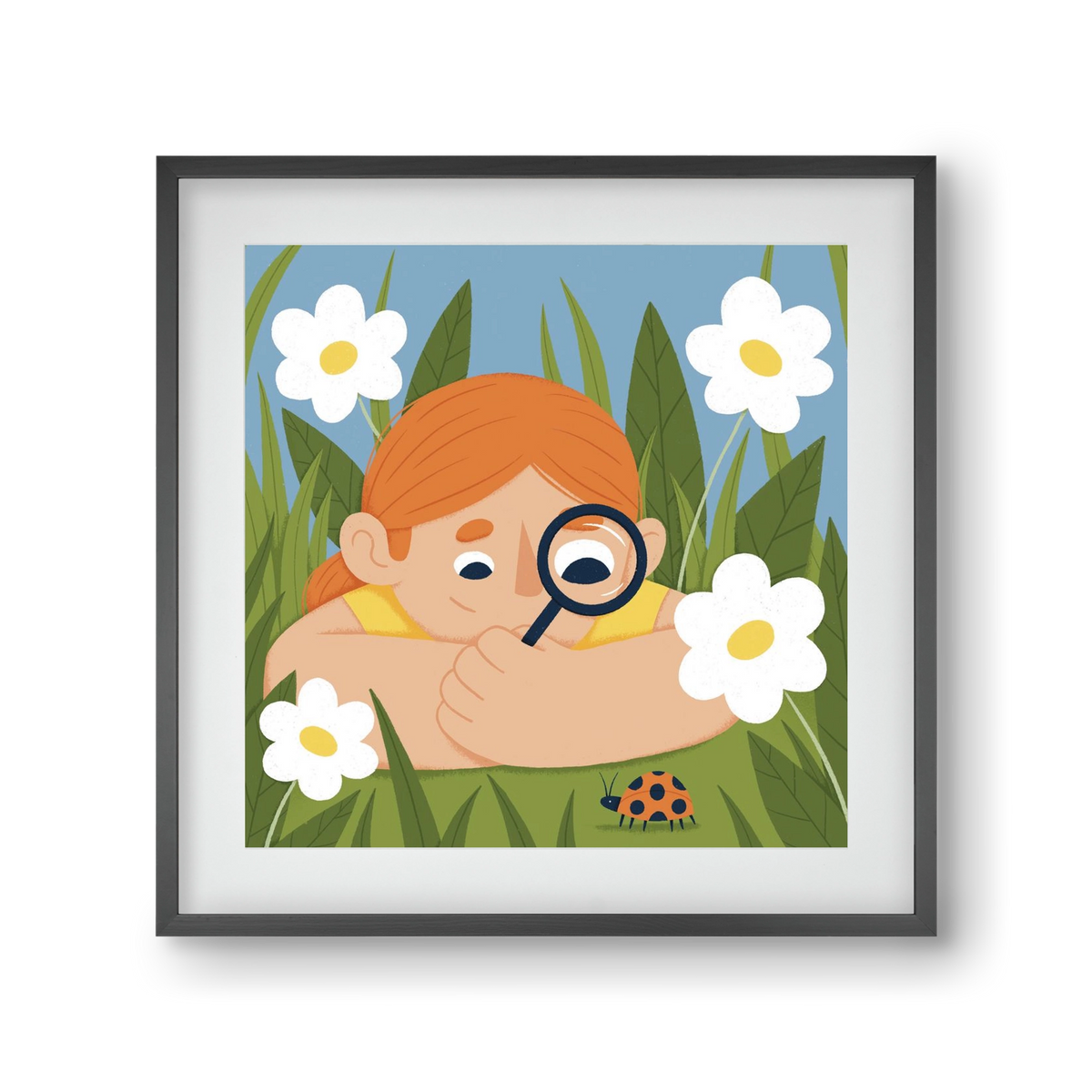 Bogárles, 30x30 cm (20x20 cm), Fekete keret, paszpartuval