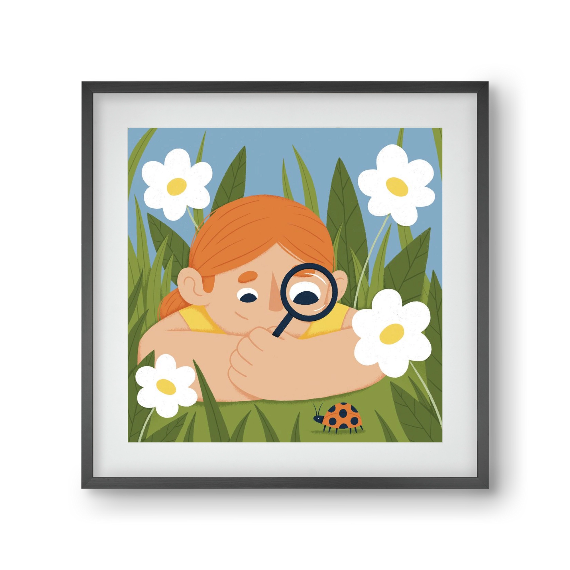 Bogárles, 30x30 cm (20x20 cm), Fekete keret, paszpartuval