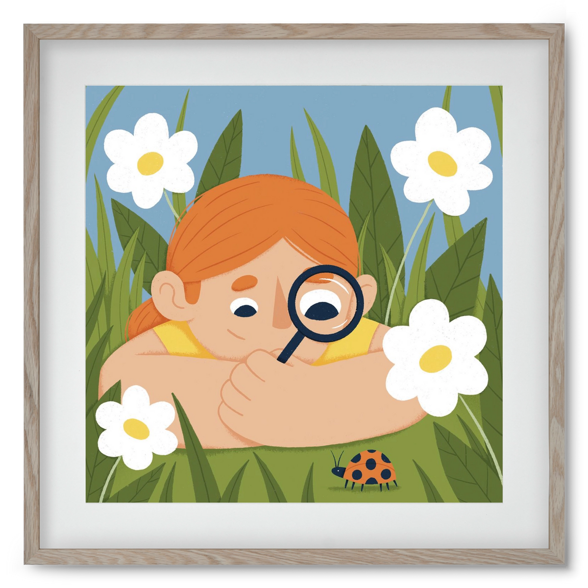 Bogárles, 50x50 cm (40x40 cm), Tölgy keret, paszpartuval