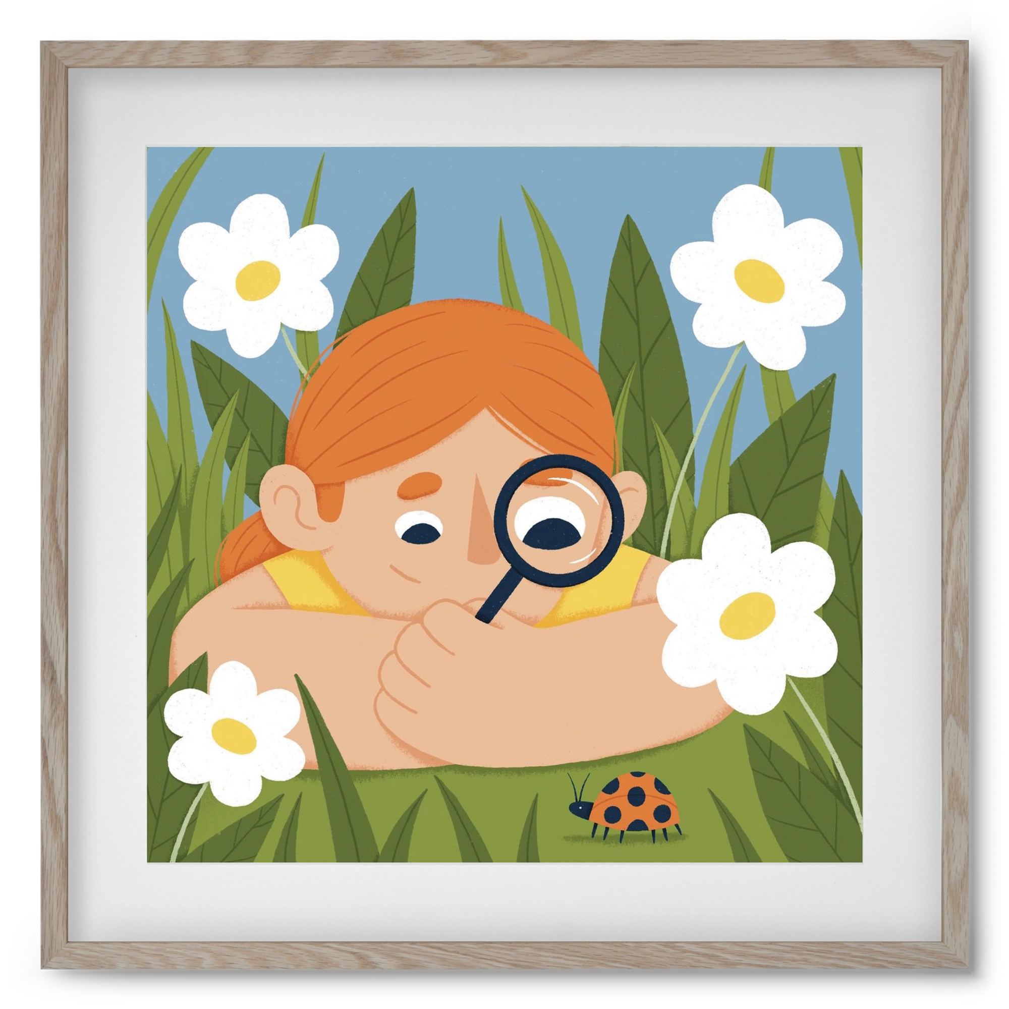 Bogárles, 50x50 cm (40x40 cm), Tölgy keret, paszpartuval