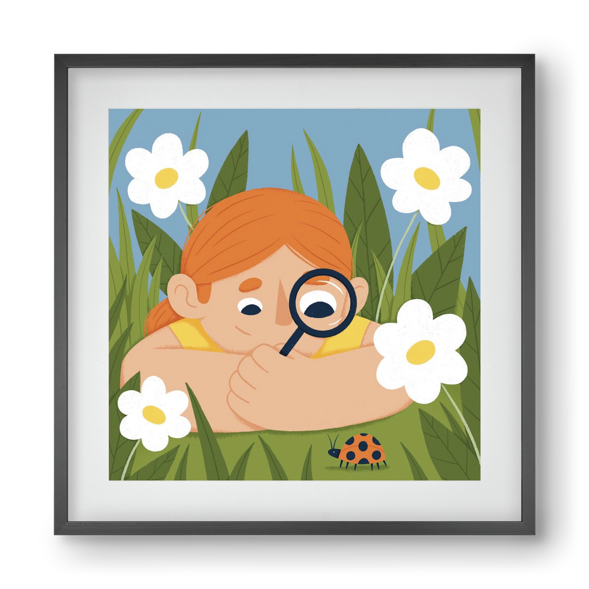 Bogárles, 40x40 cm (30x30 cm), Fekete keret, paszpartuval