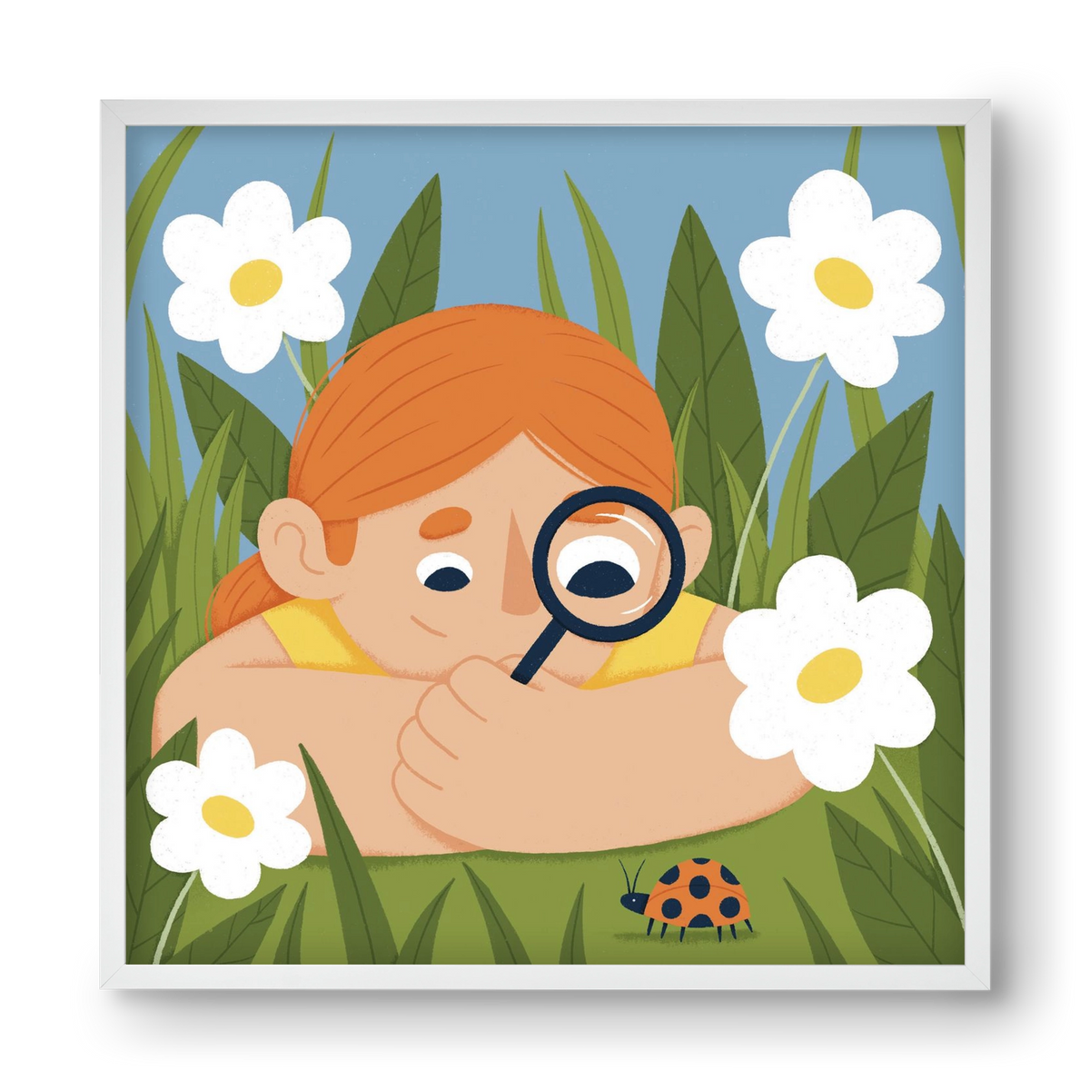 Bogárles, 40x40 cm (40x40 cm), Fehér keret