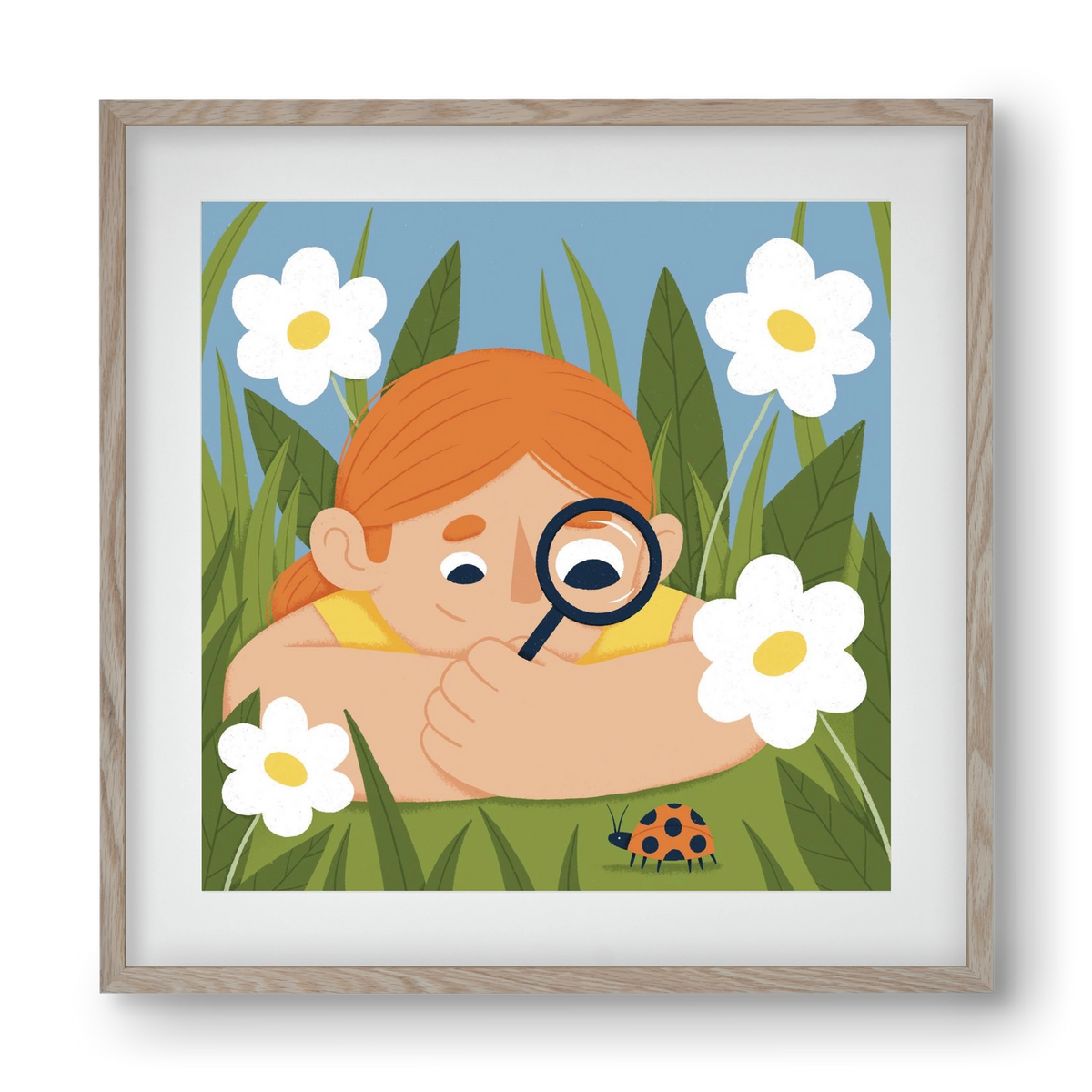 Bogárles, 40x40 cm (30x30 cm), Tölgy keret, paszpartuval