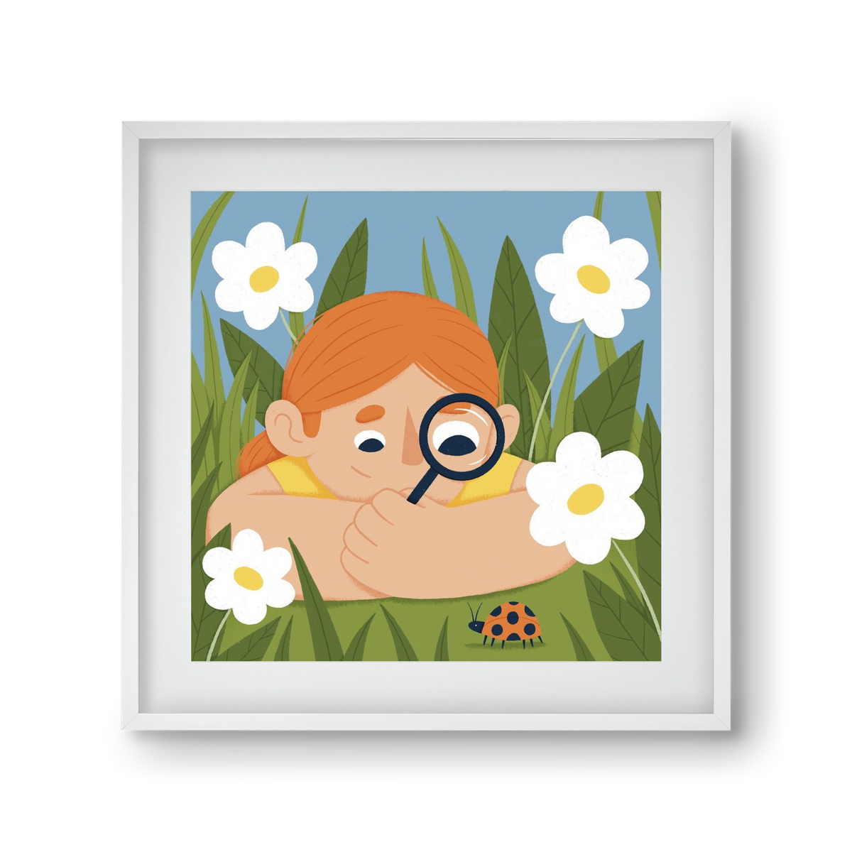 Bogárles, 30x30 cm (20x20 cm), Fehér keret, paszpartuval