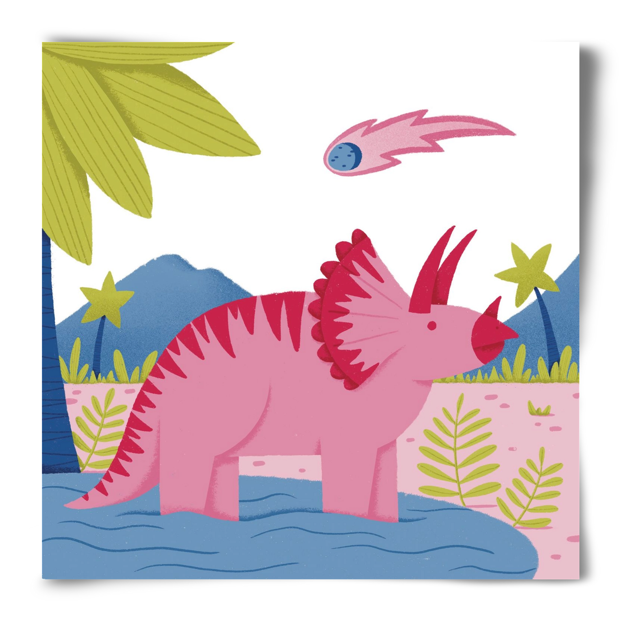 Triceratopsz, 50x50 cm, Keret nélkül