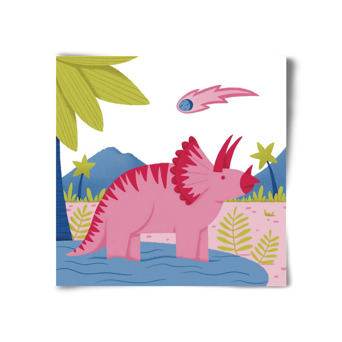 Triceratopsz, 30x30 cm, Keret nélkül