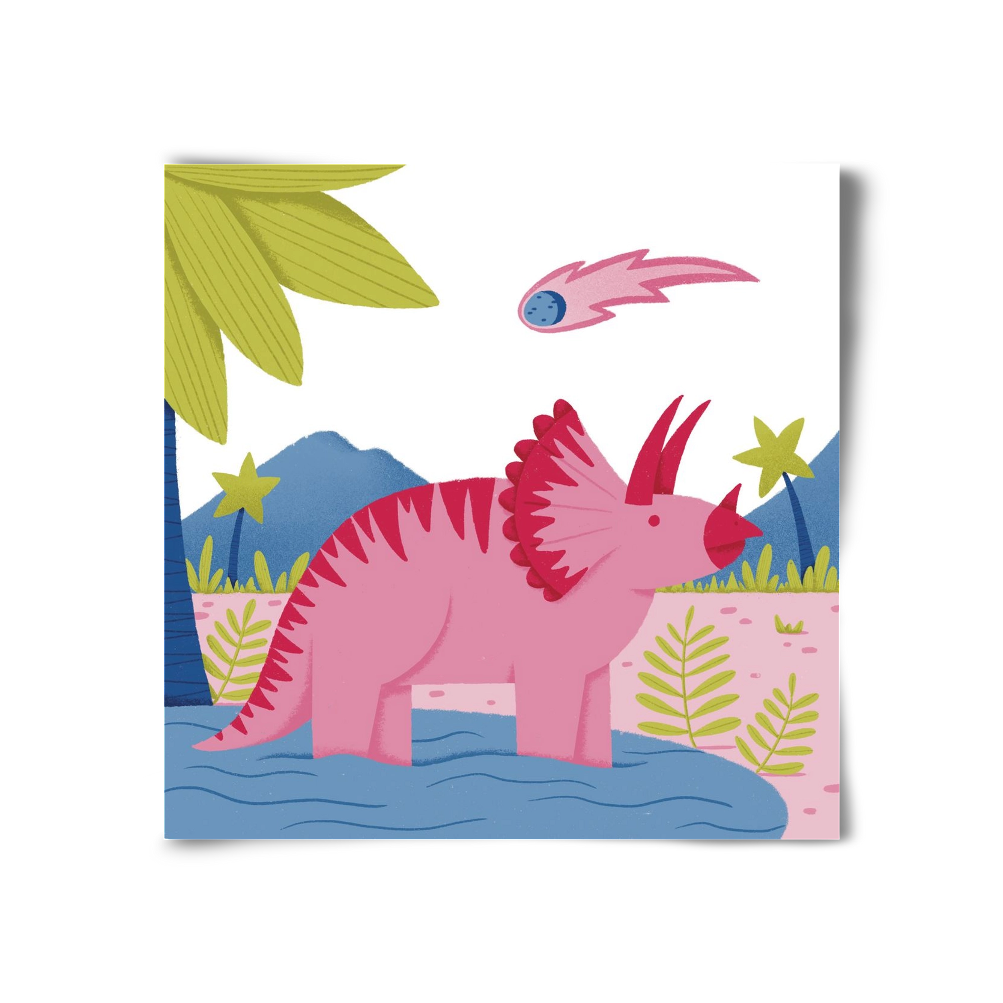 Triceratopsz, 30x30 cm, Keret nélkül