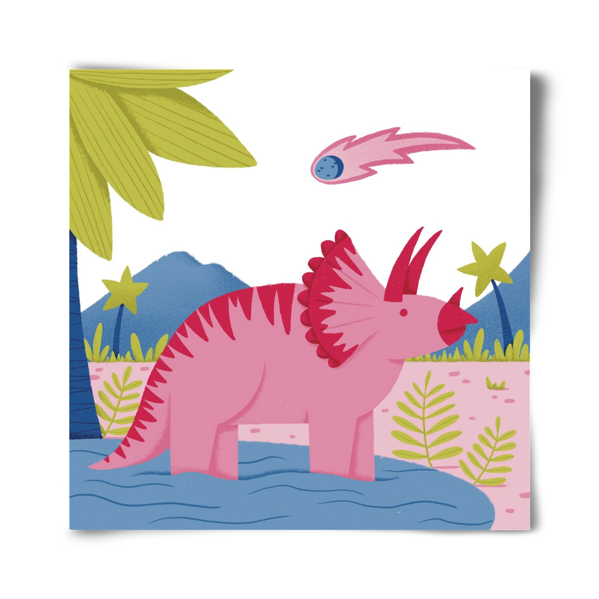 Triceratopsz, 40x40 cm, Keret nélkül