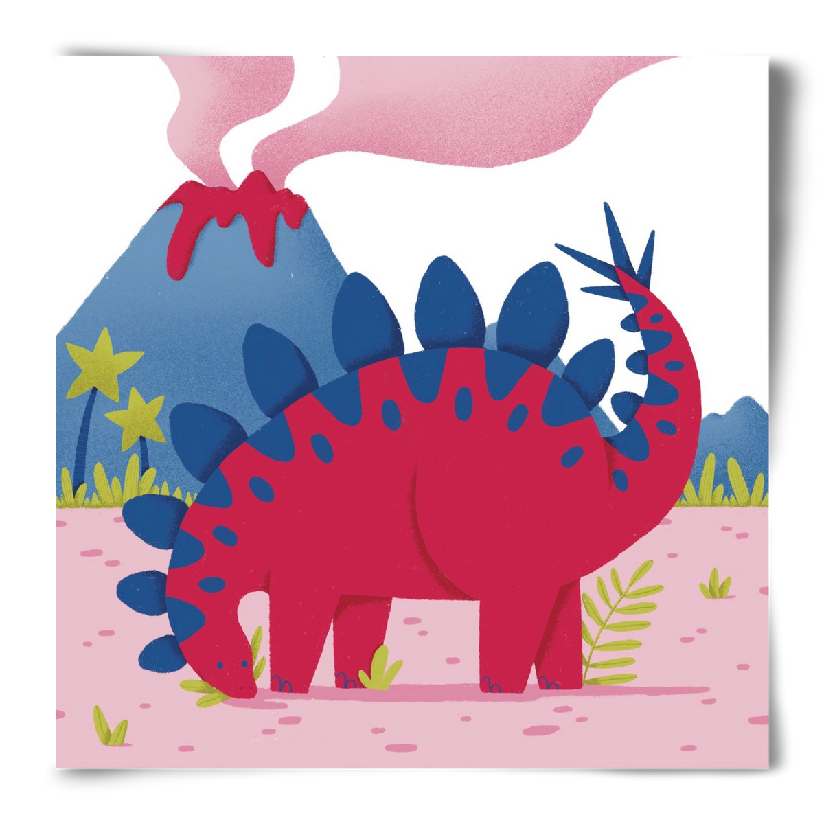 Sztegoszaurusz, 50x50 cm, Keret nélkül