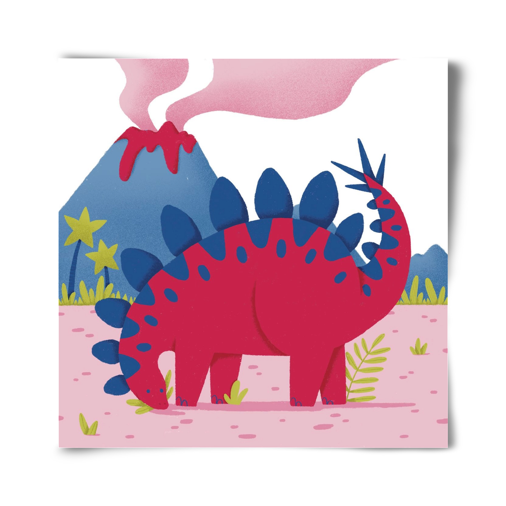 Sztegoszaurusz, 40x40 cm, Keret nélkül