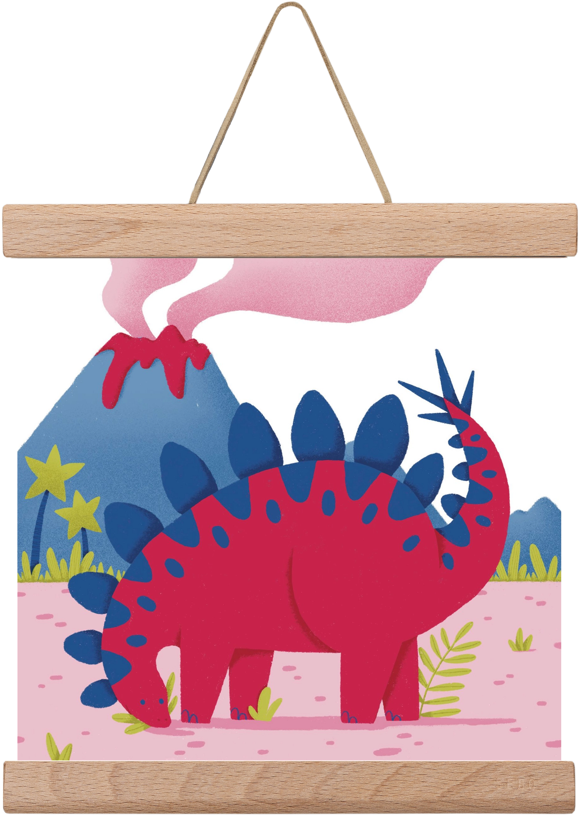 Sztegoszaurusz, 20x20 cm (20x20 cm), Tölgy akasztó