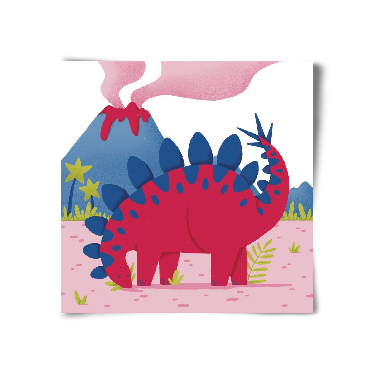 Sztegoszaurusz, 30x30 cm, Keret nélkül